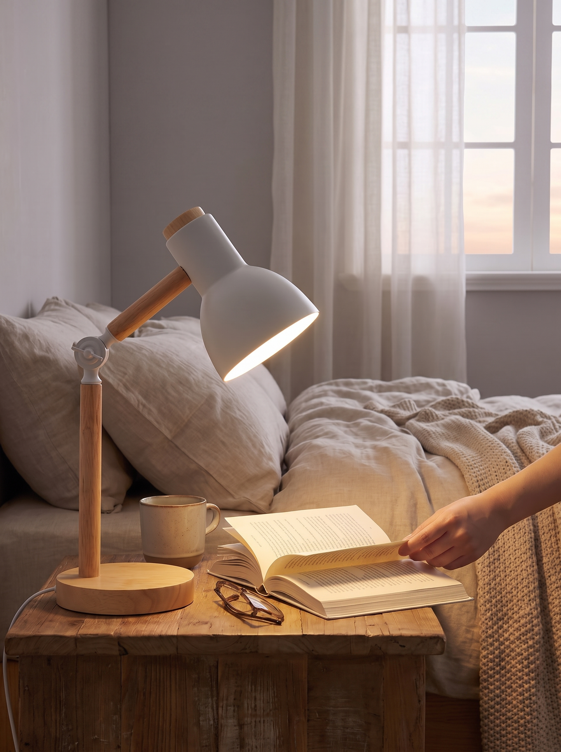 Nordic Wooden Desk Lamp lifestyle image