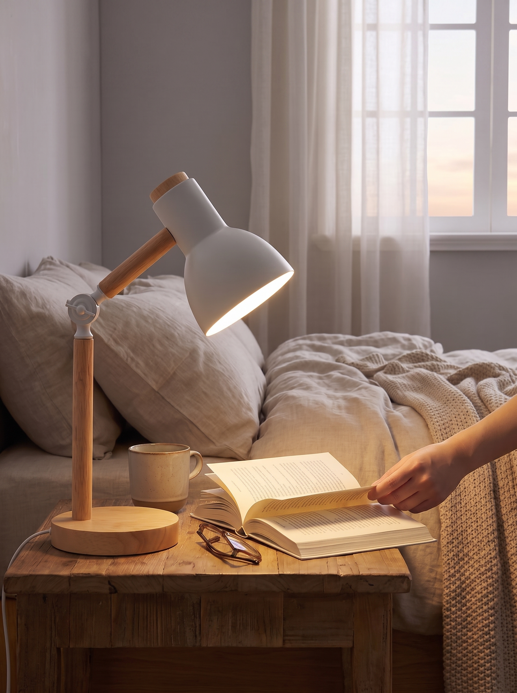 Nordic Wooden Desk Lamp lifestyle image
