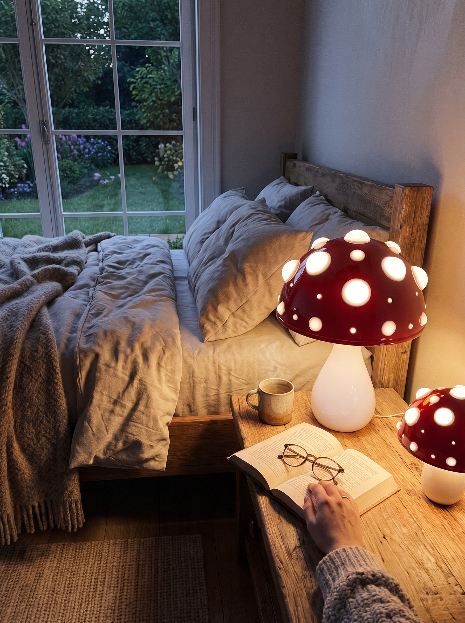 LED Mushroom Table Lamp lifestyle image