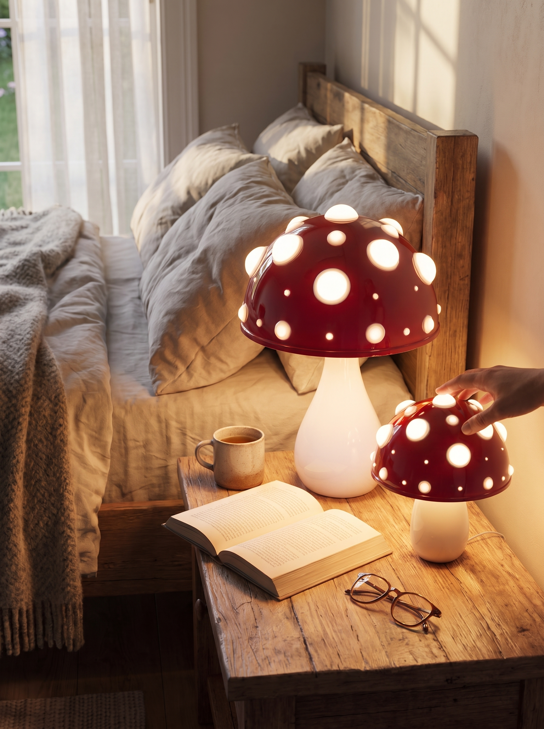 LED Mushroom Table Lamp lifestyle image