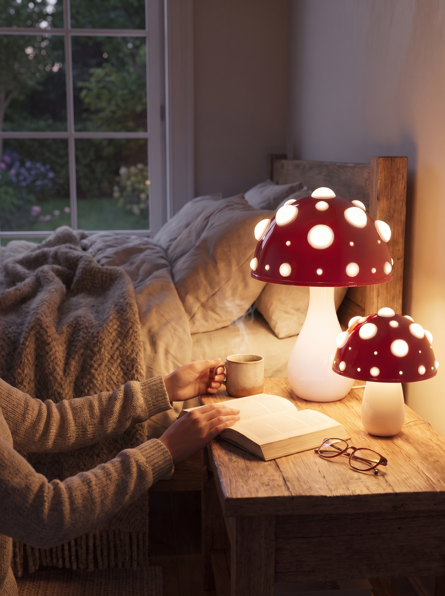 LED Mushroom Table Lamp lifestyle image