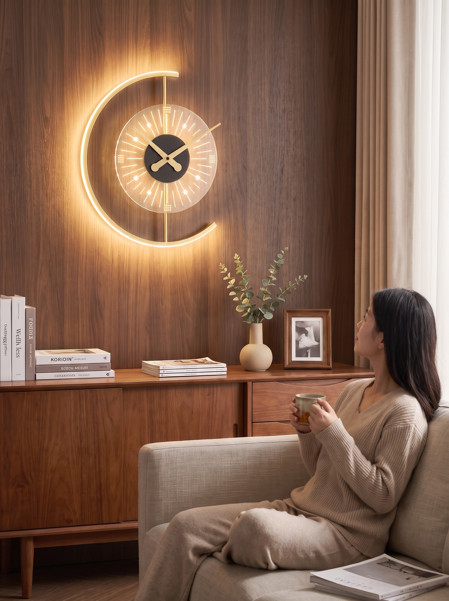 Lunaris Wall Lamp Clock lifestyle image