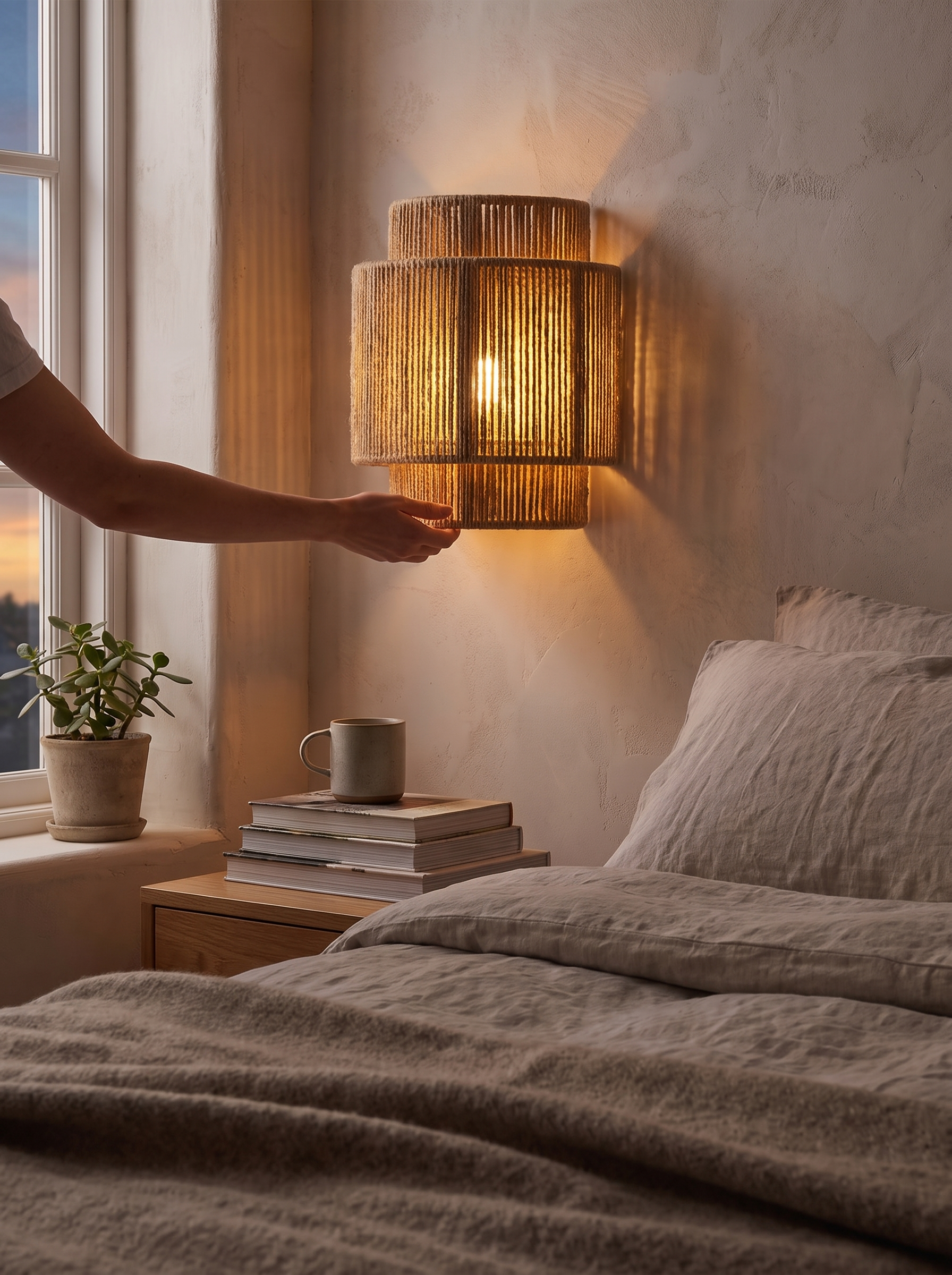 RattanGlow Wall Light lifestyle image