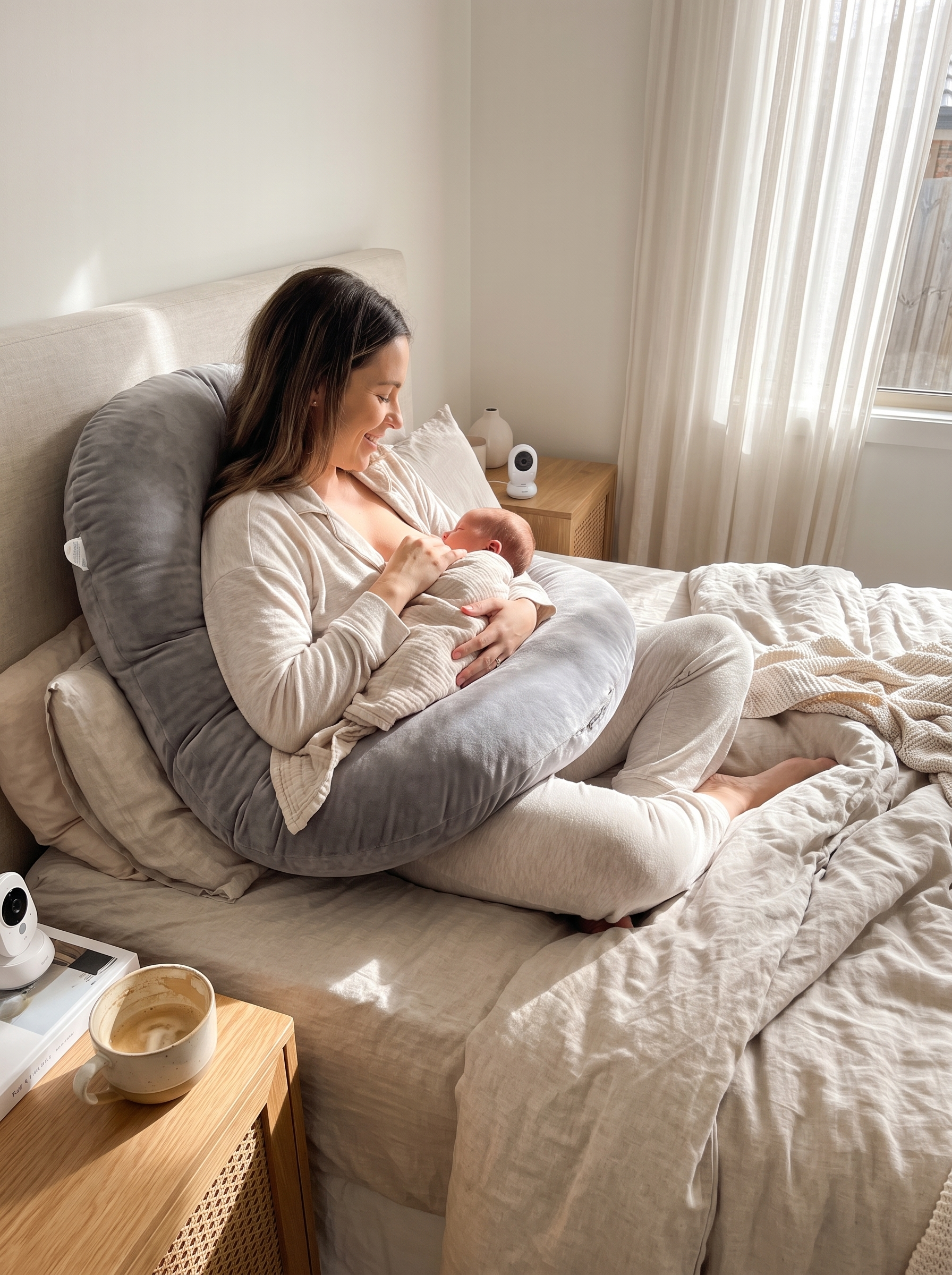 U-Shape Pregnancy Body Pillow lifestyle image