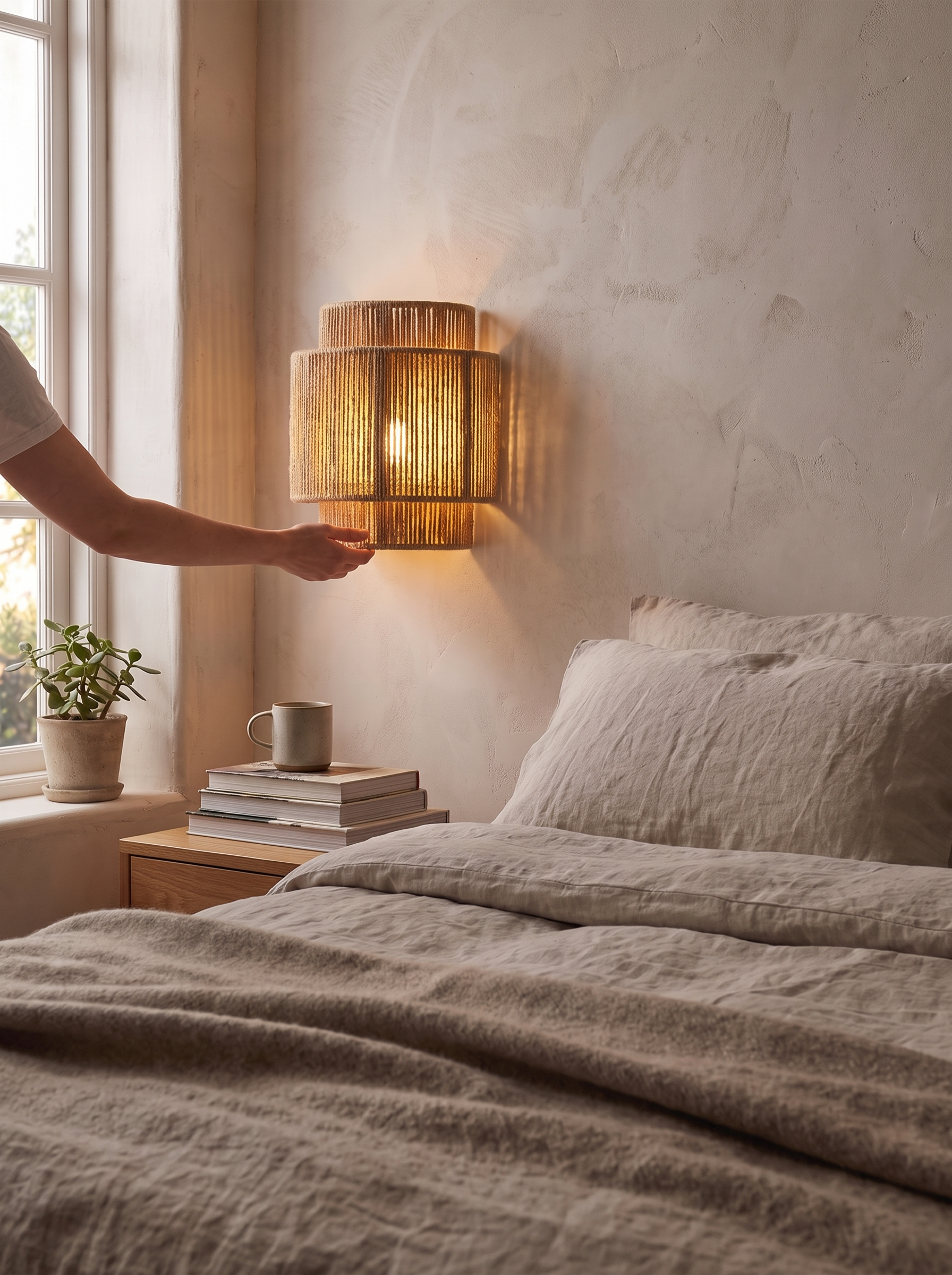 RattanGlow Wall Light lifestyle image