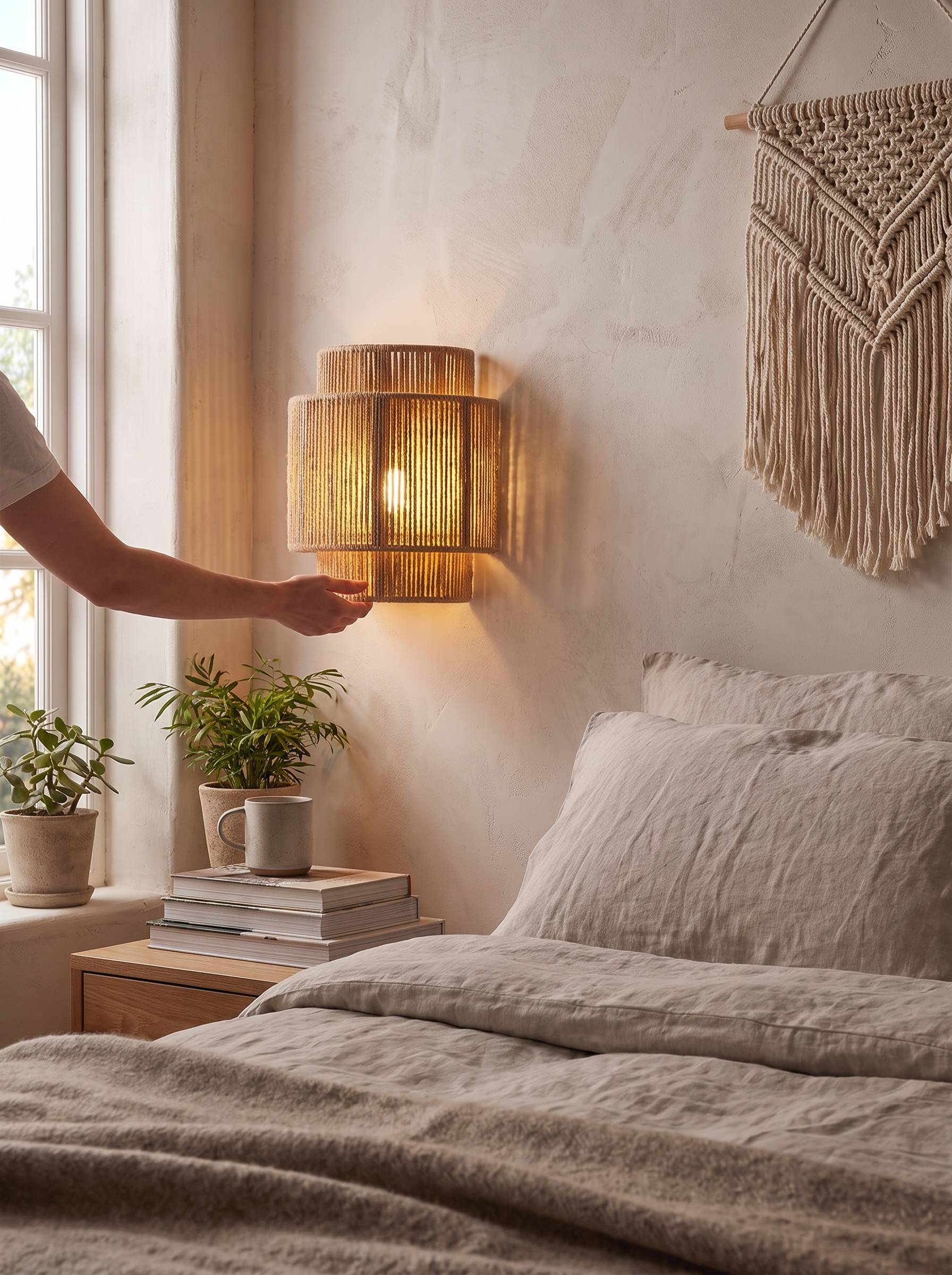RattanGlow Wall Light lifestyle image