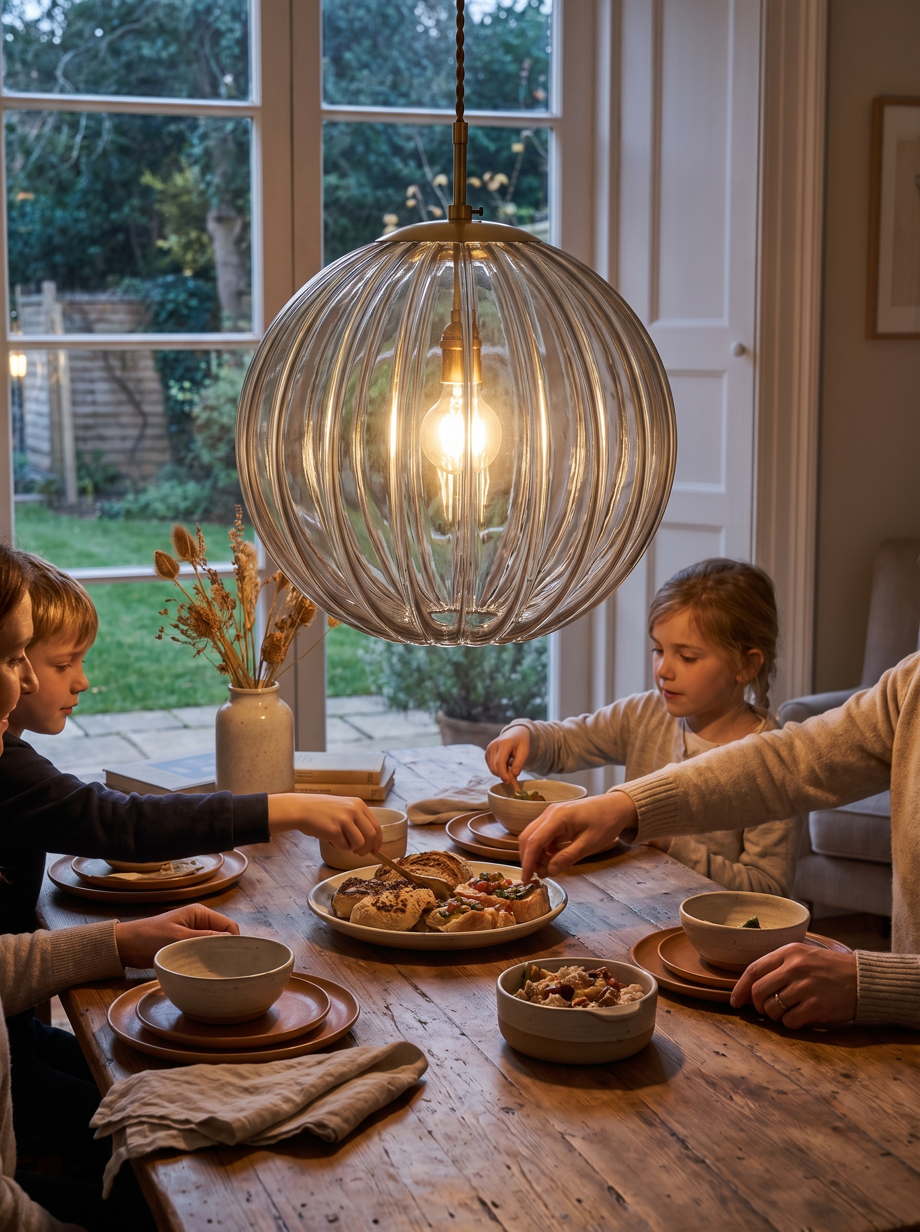 Modern Glass Ball Pendant Light lifestyle image