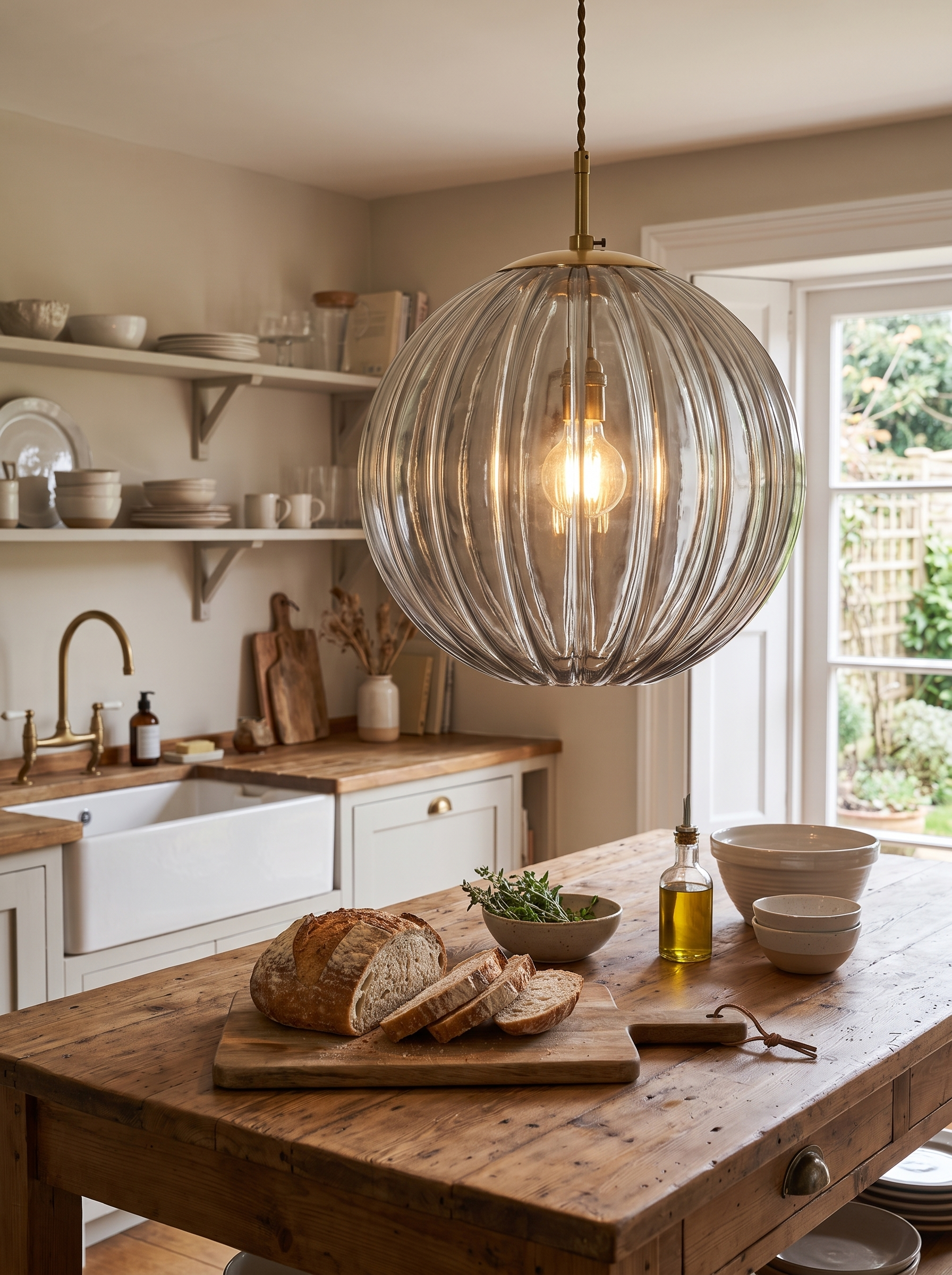 Modern Glass Ball Pendant Light lifestyle image