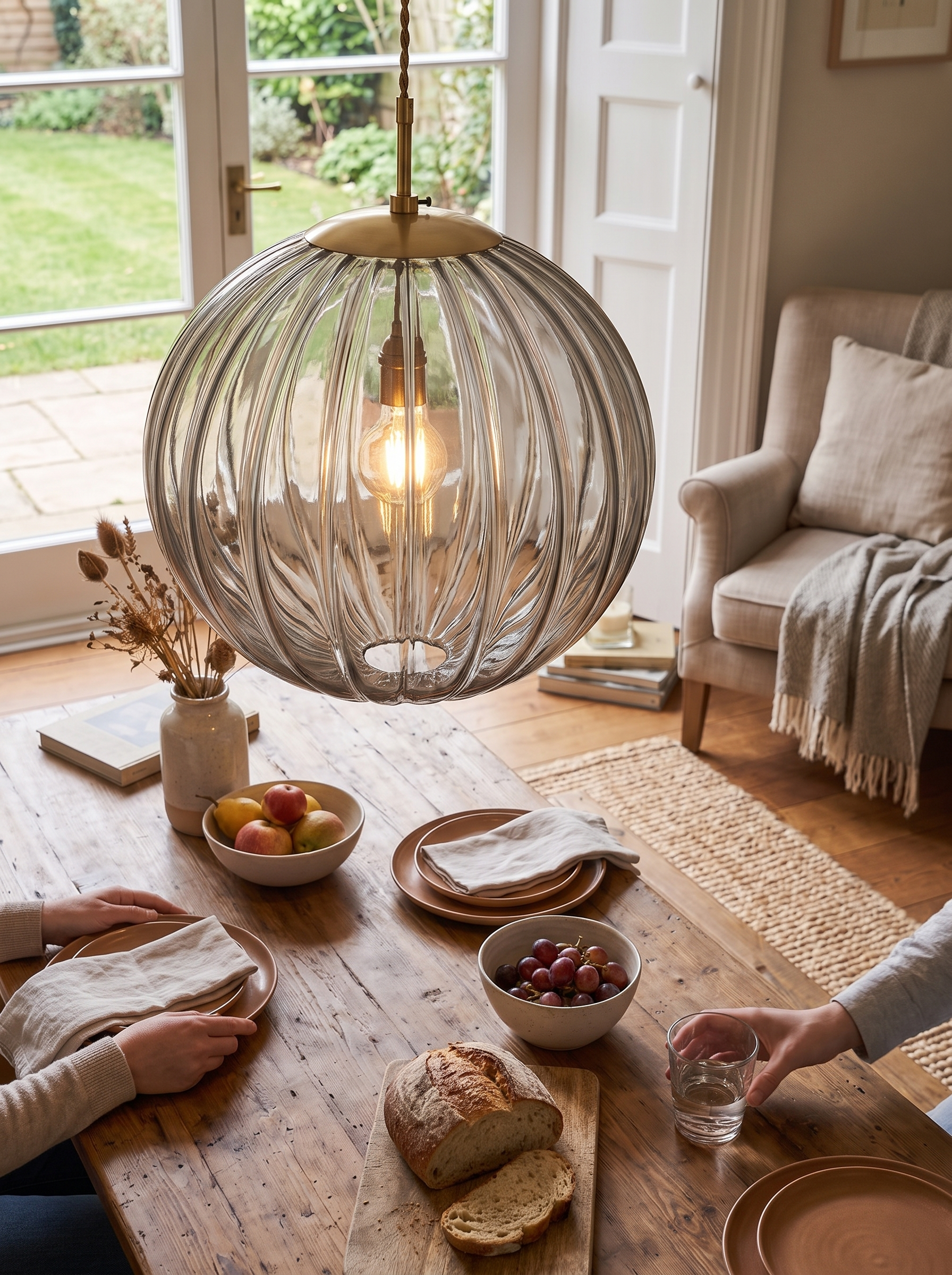 Modern Glass Ball Pendant Light lifestyle image