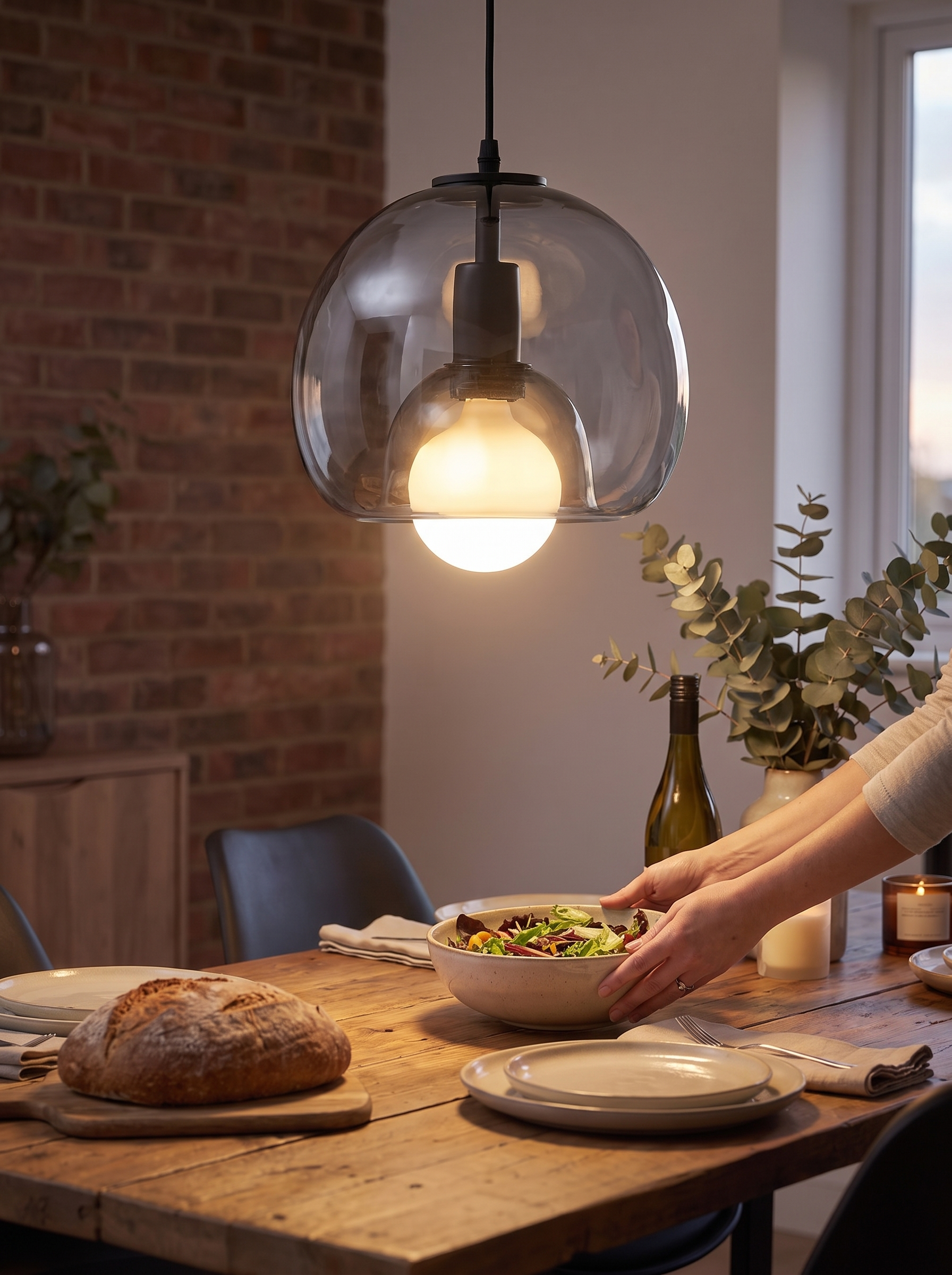 Clyde Glass Pendant Light lifestyle image