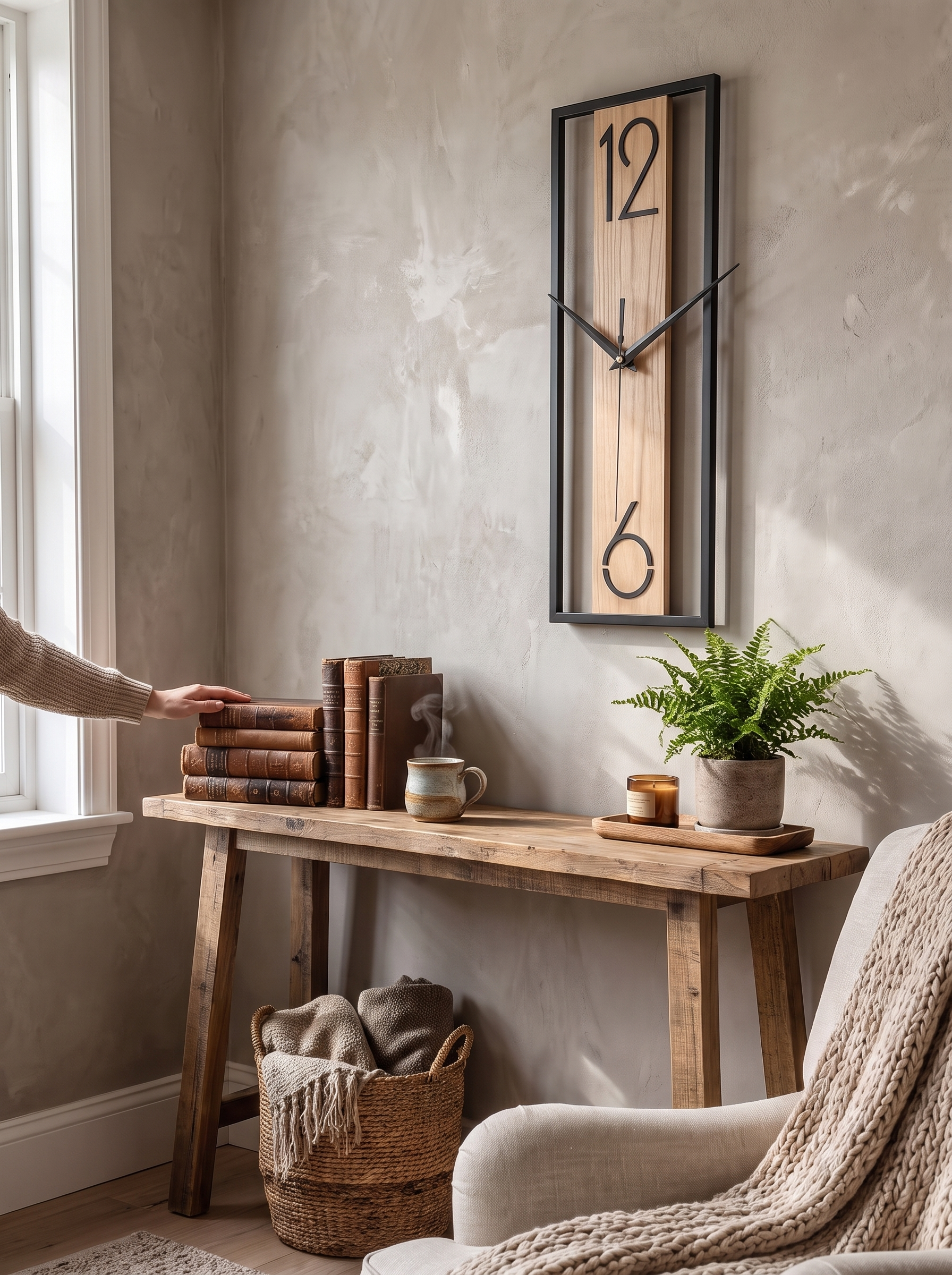 Modern Rectangular Wall Clock lifestyle image