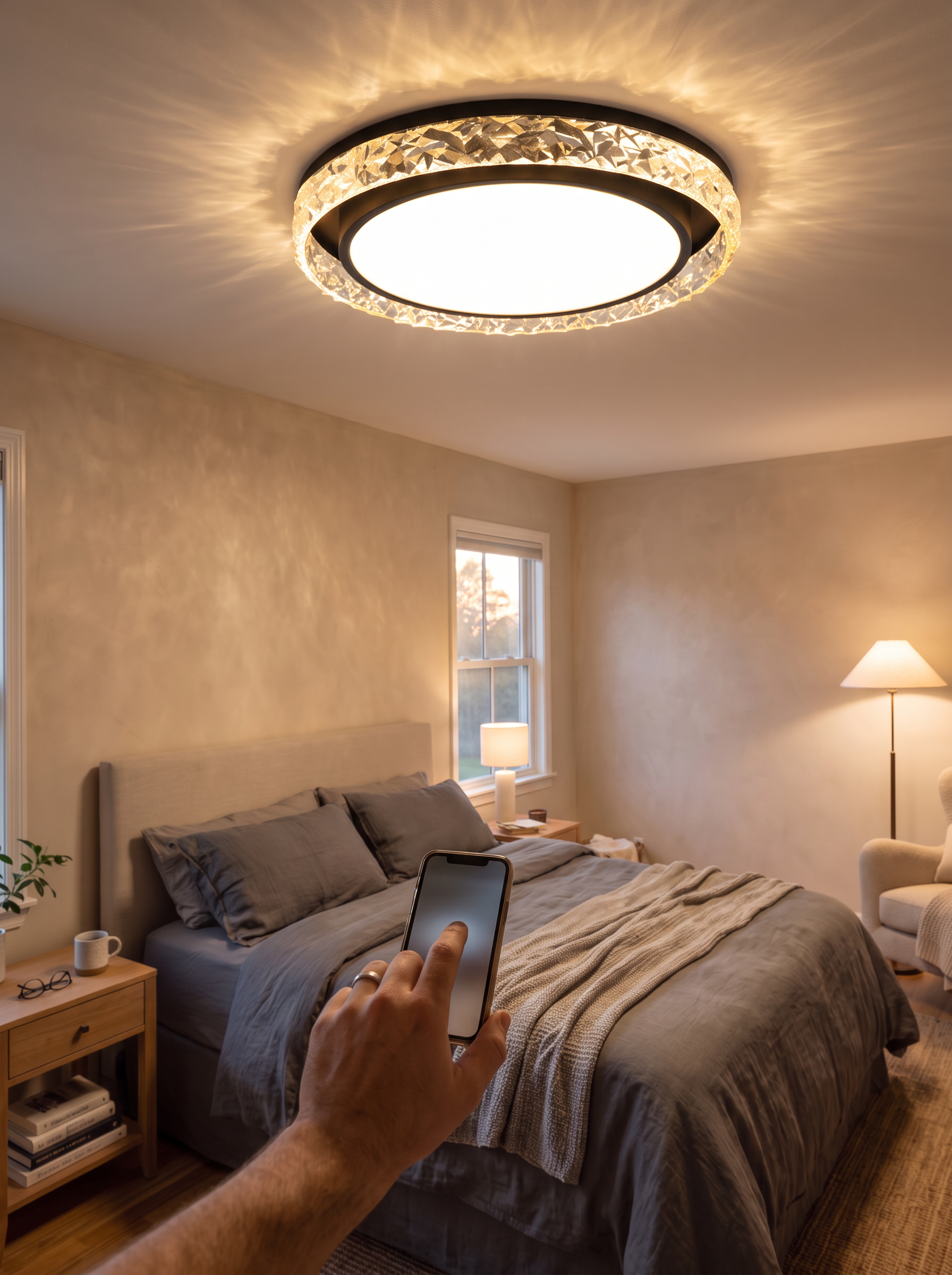 Crystal Halo LED Ceiling Light lifestyle image