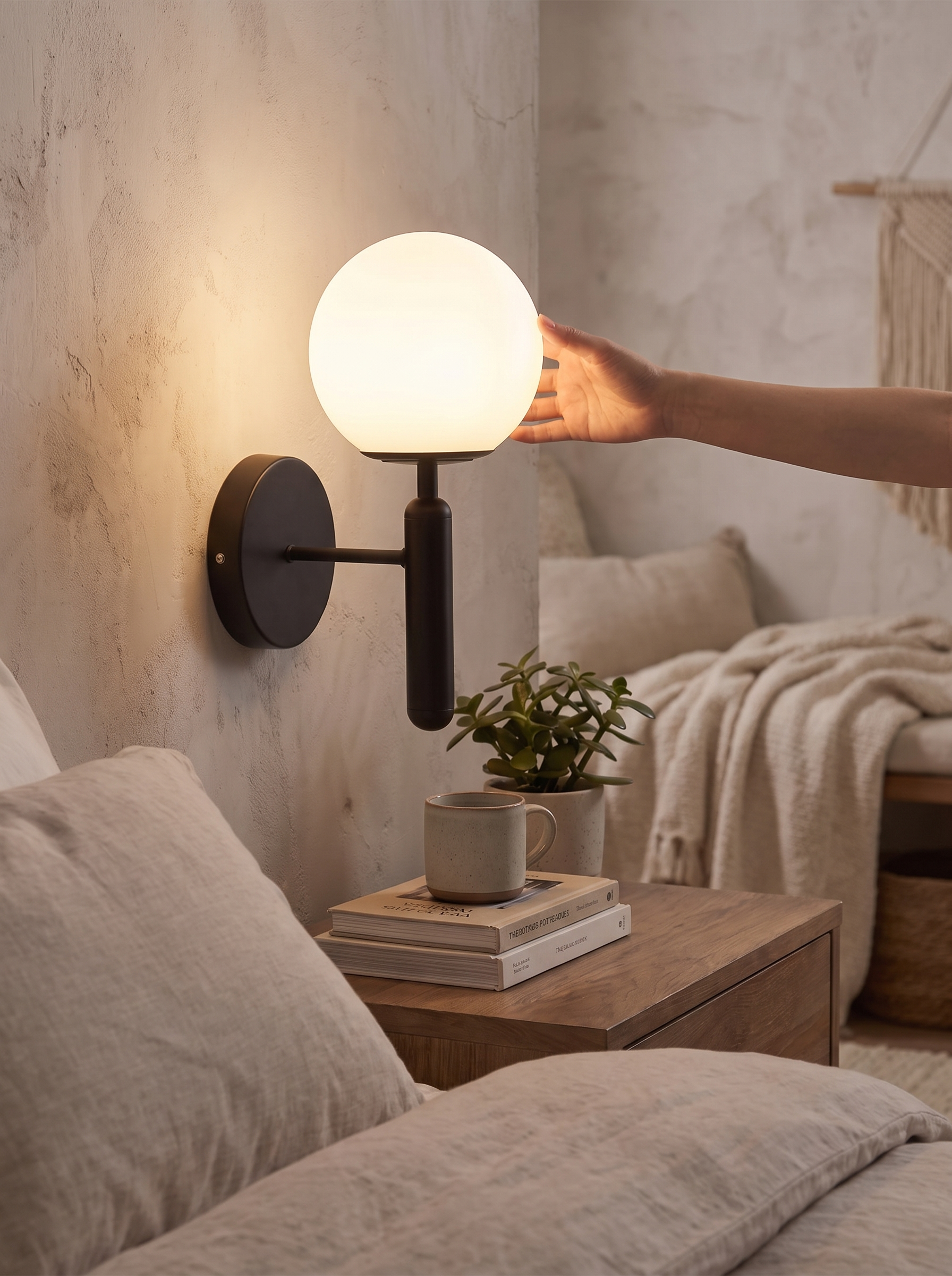 Modern Glass Wall Sconce lifestyle image