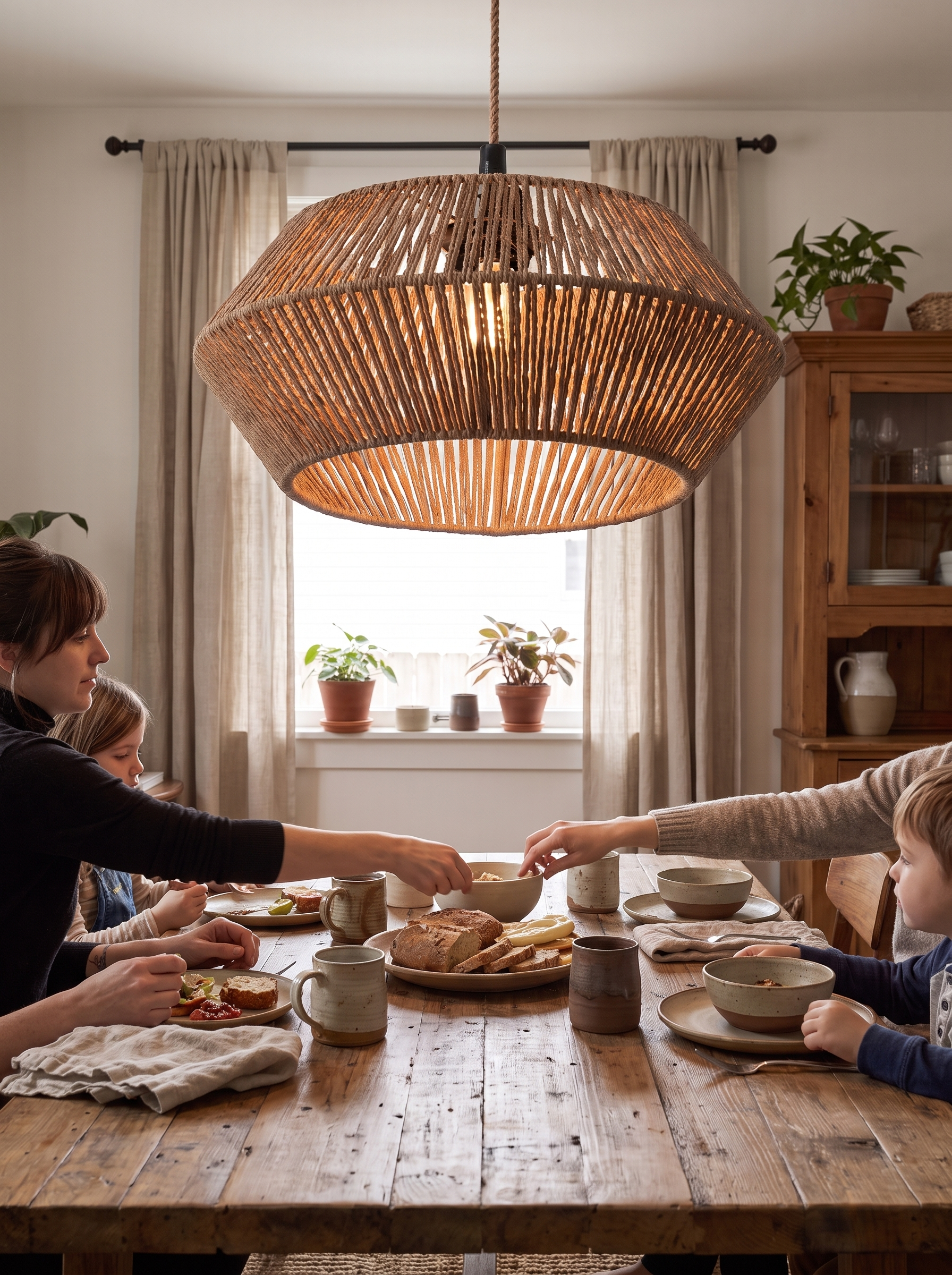 Handwoven Paper Rope Pendant Shade lifestyle image