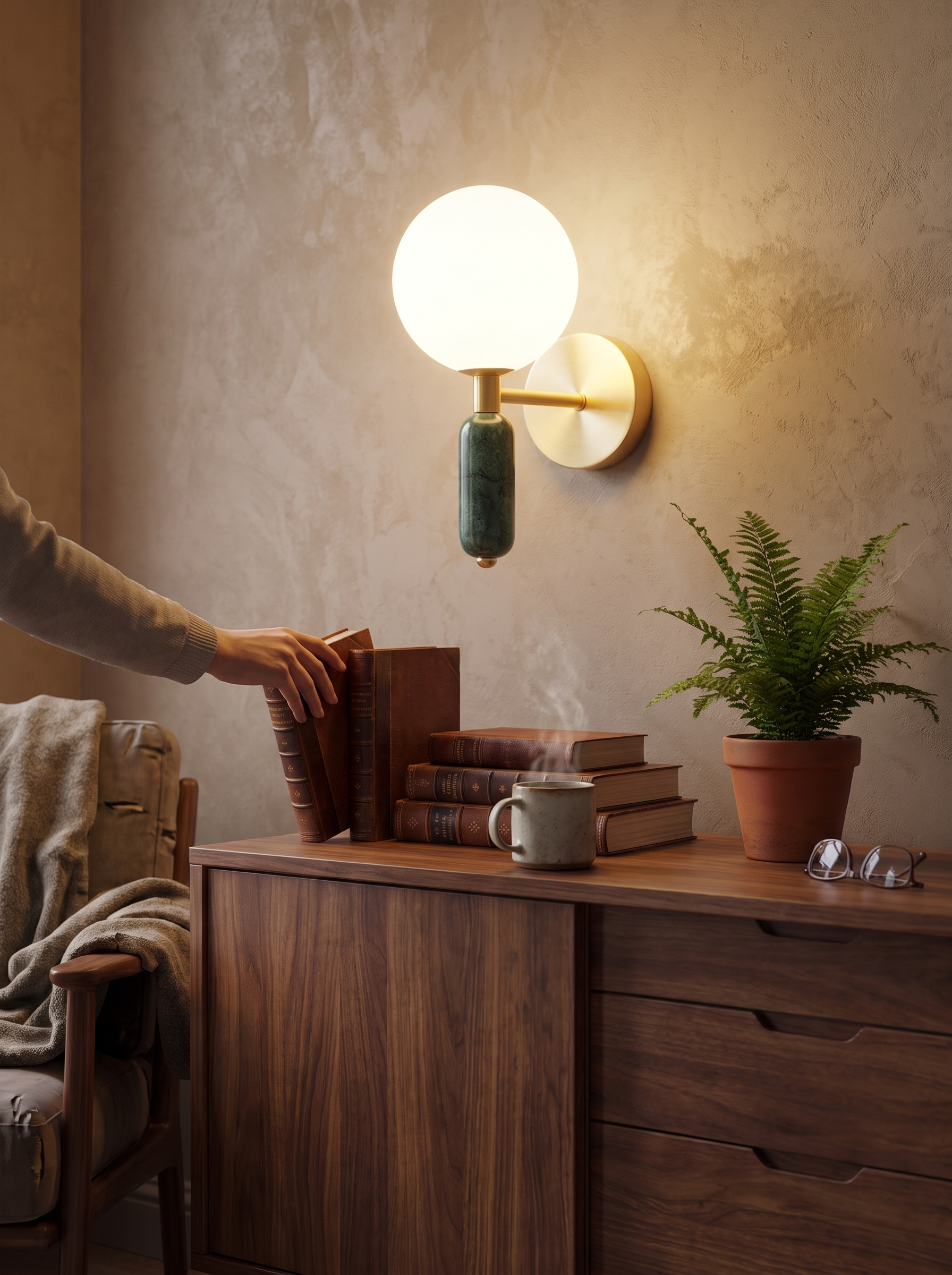 Marble & Glass Wall Lamp lifestyle image