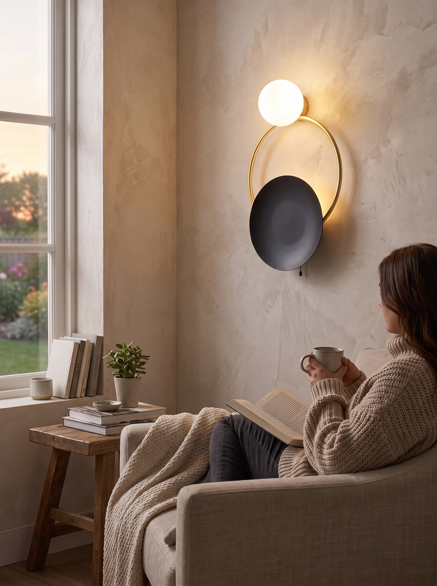 Designer Glass Wall Lamp lifestyle image