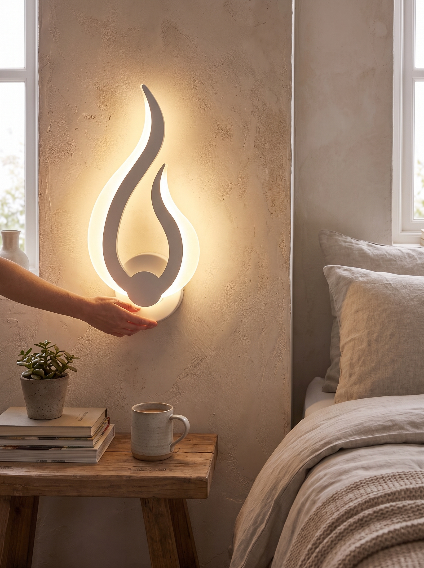 Modern Flame LED Wall Light lifestyle image