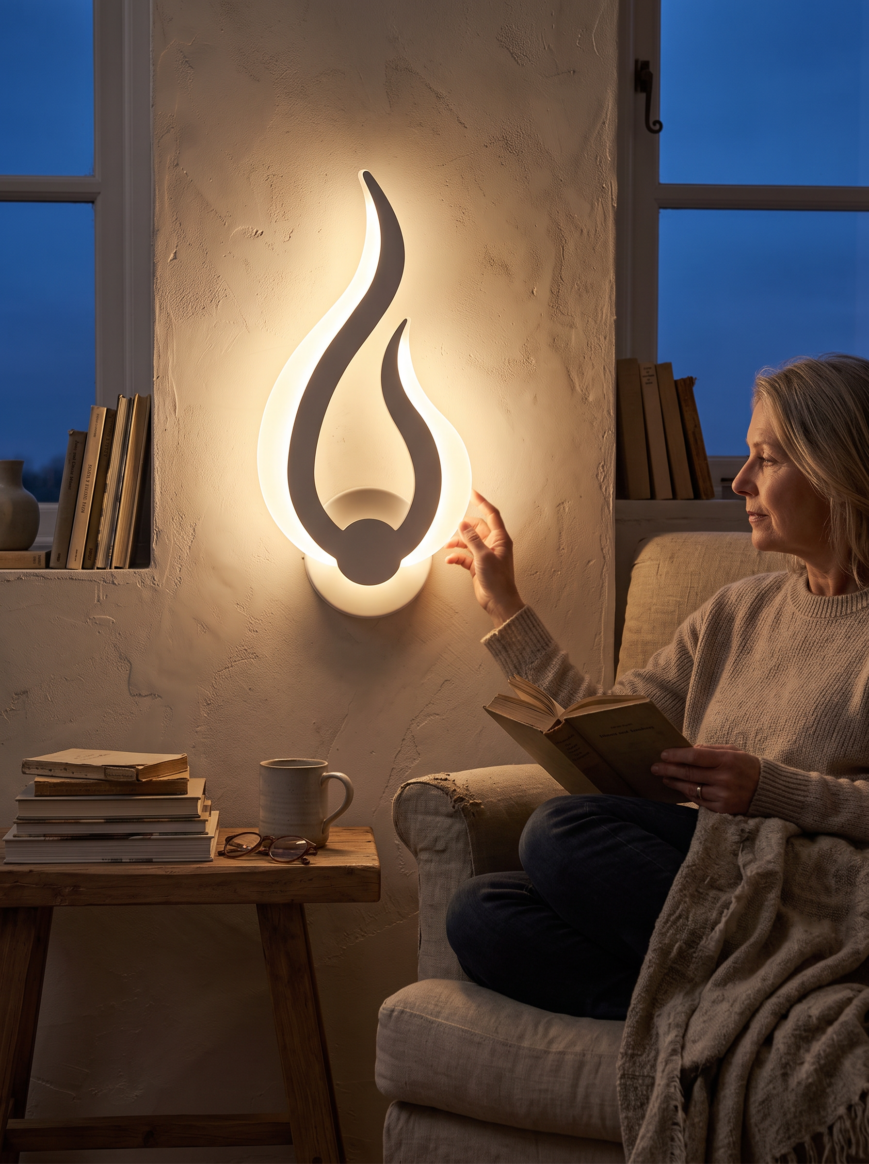 Modern Flame LED Wall Light lifestyle image