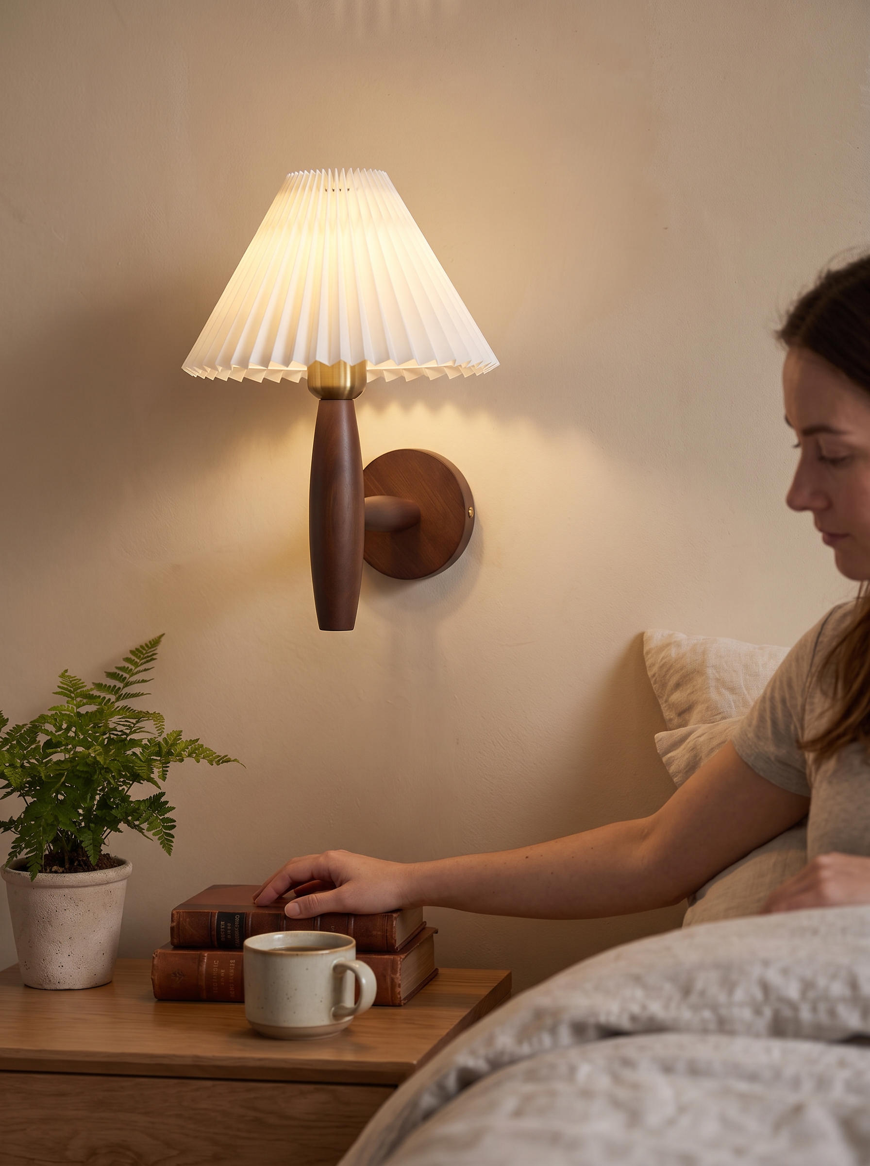 Nordic Wooden Wall Sconce lifestyle image