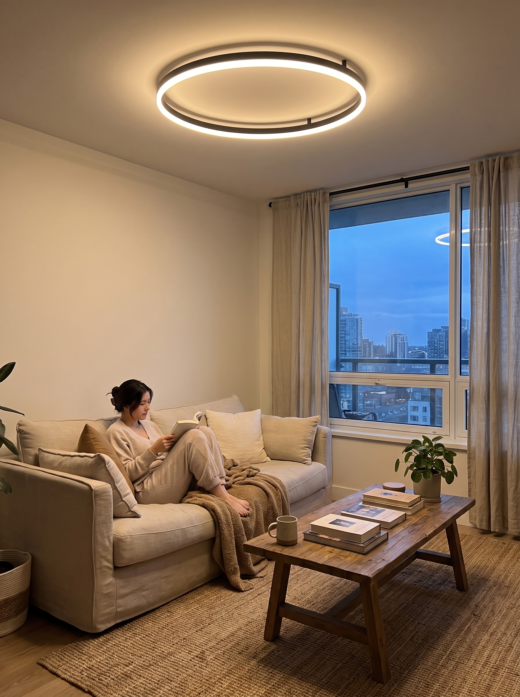 Nordic Disc LED Ceiling Light lifestyle image