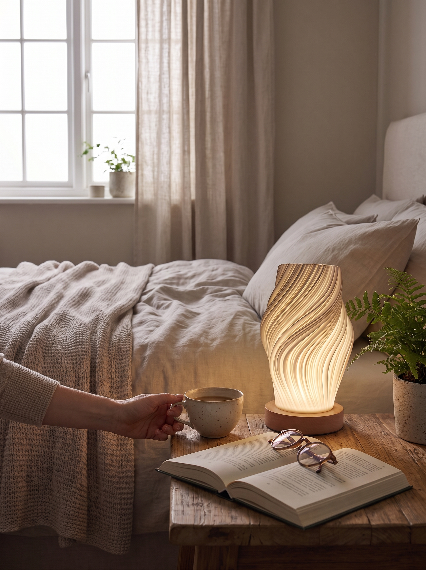 Swirl LED Table Lamp lifestyle image