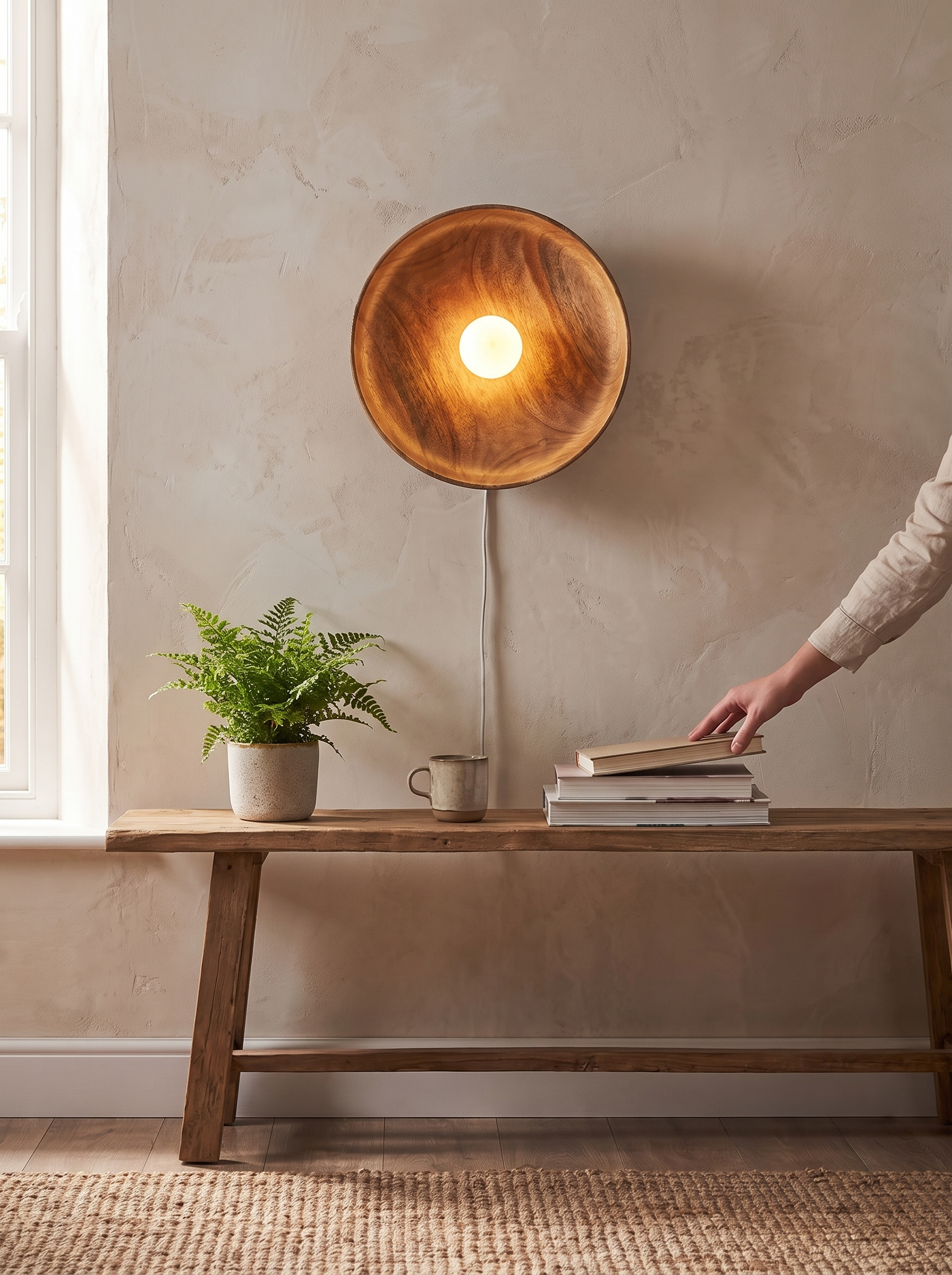 Rustic Wood Wall Sconce lifestyle image