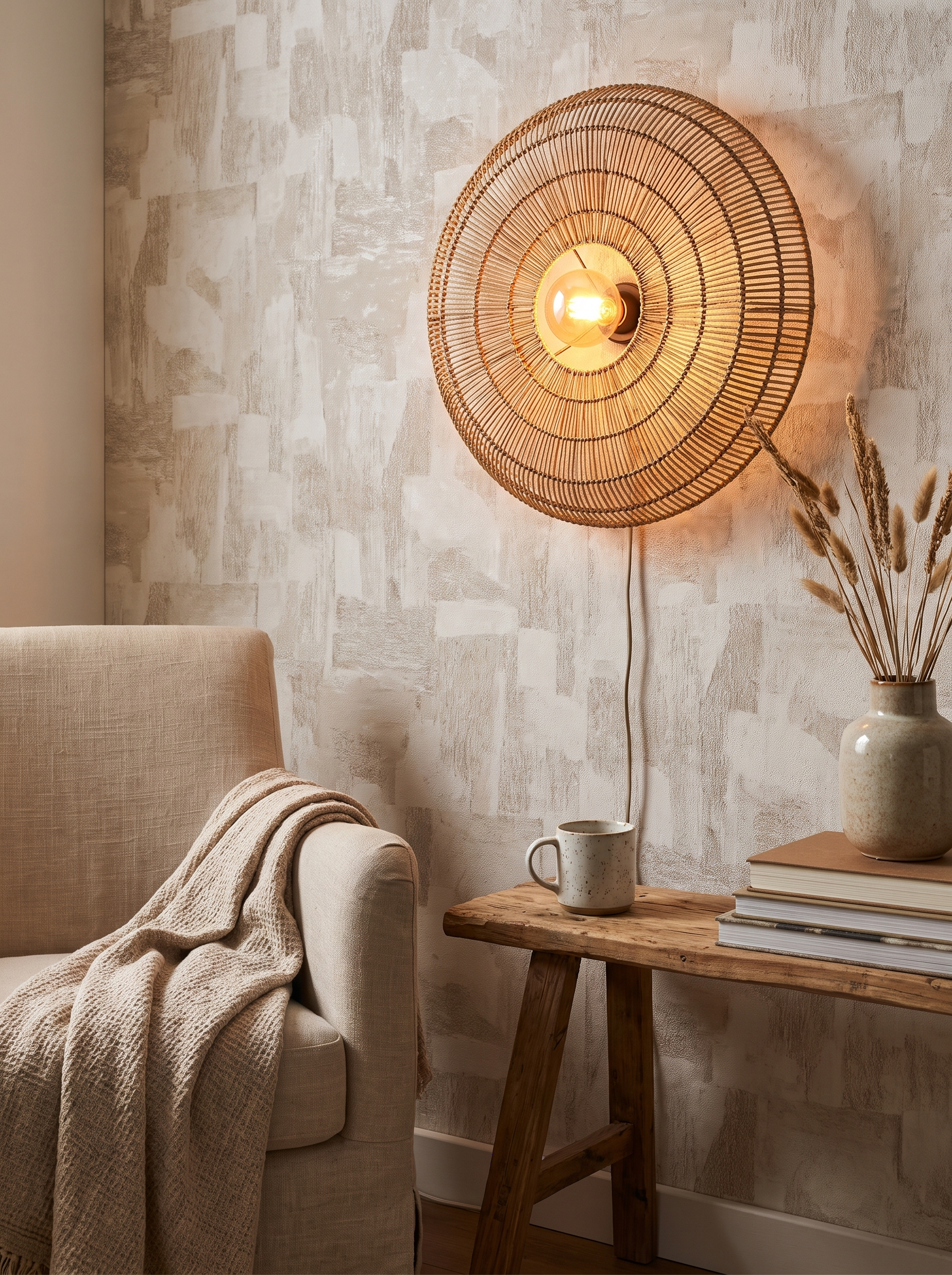 Rustic Wood Wall Sconce lifestyle image