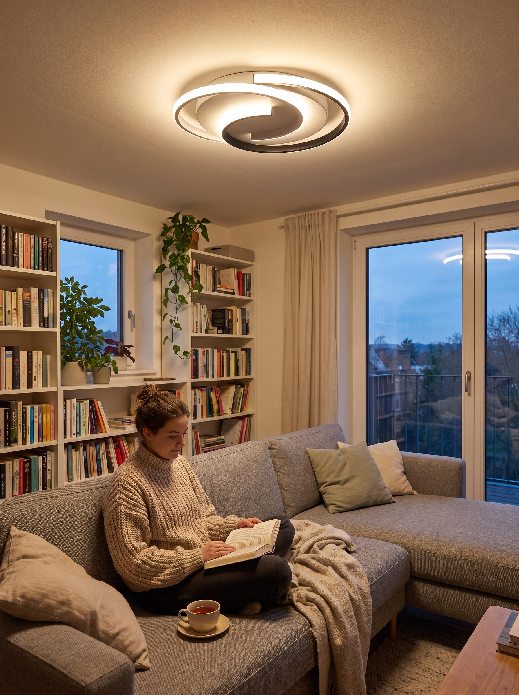 Modern Spiral LED Ceiling Light lifestyle image