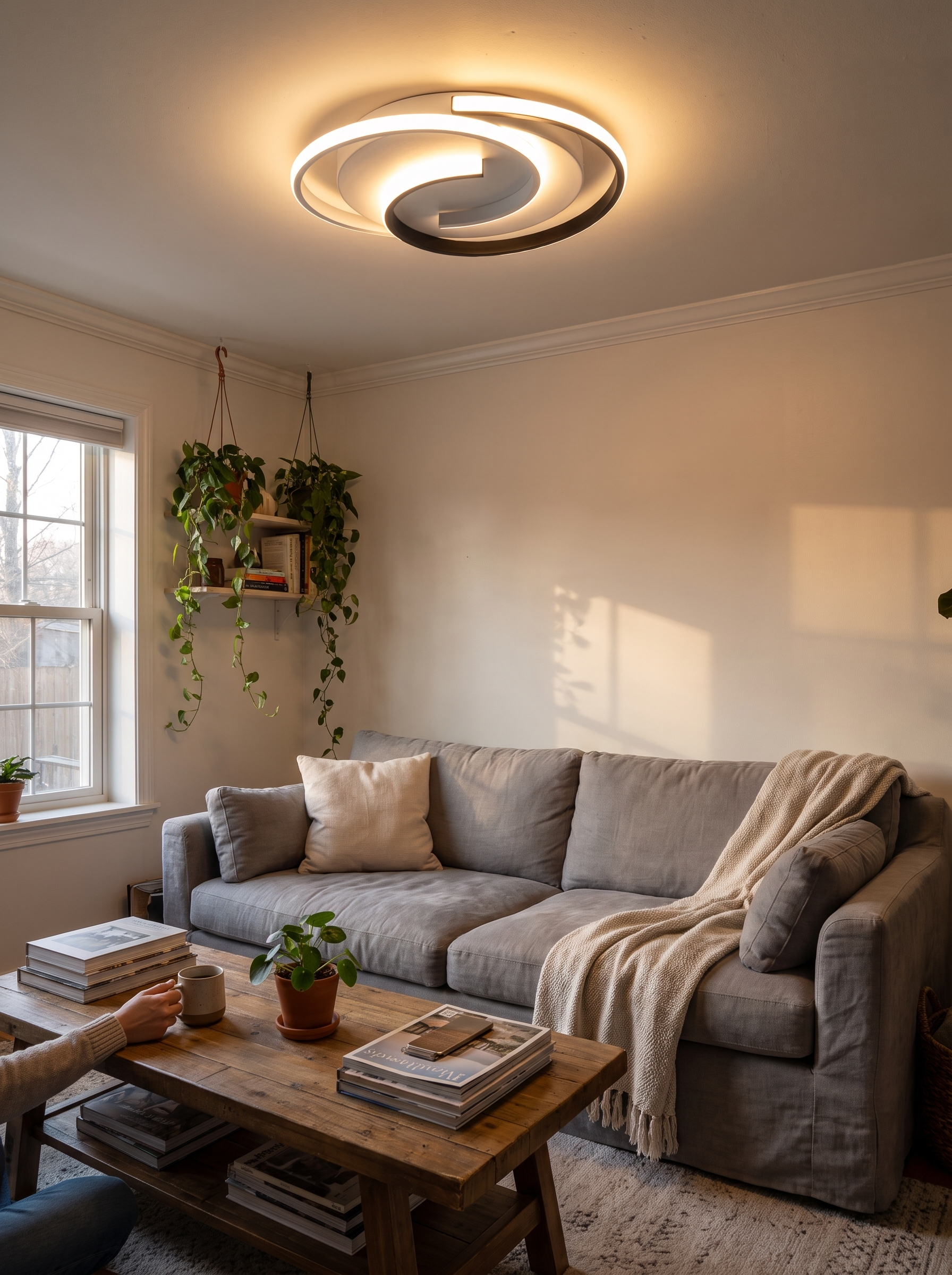 Modern Spiral LED Ceiling Light lifestyle image