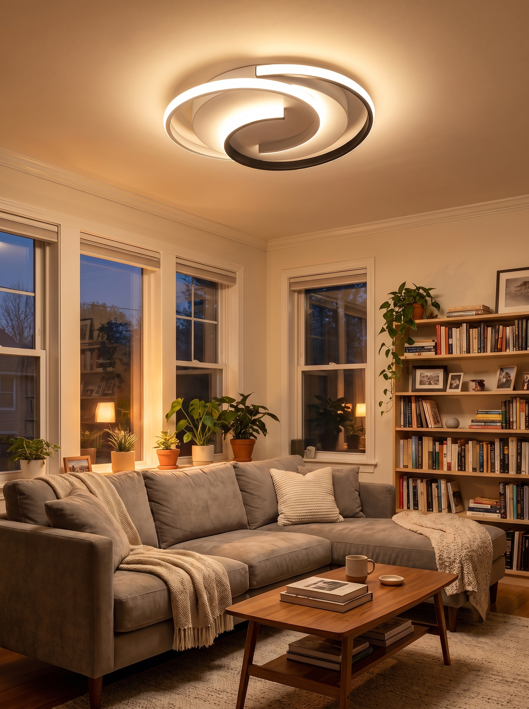 Modern Spiral LED Ceiling Light lifestyle image