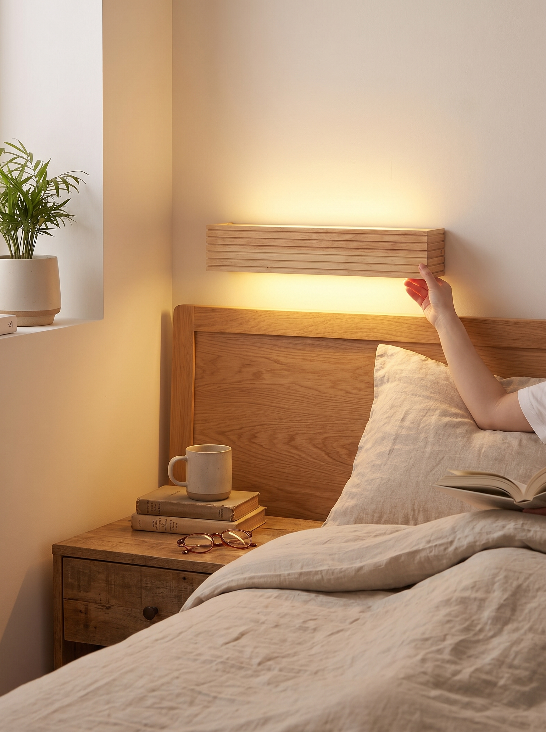 Wooden LED Wall Lamp lifestyle image