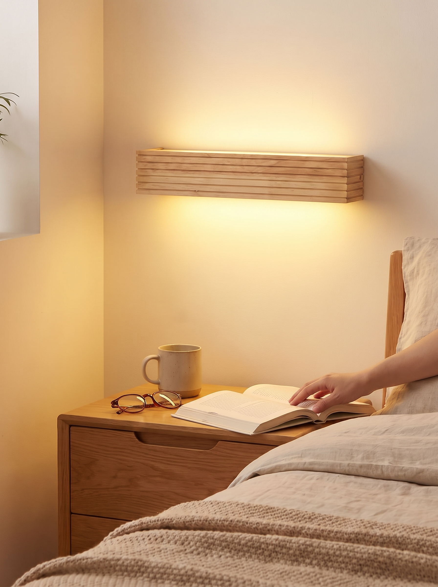 Wooden LED Wall Lamp lifestyle image