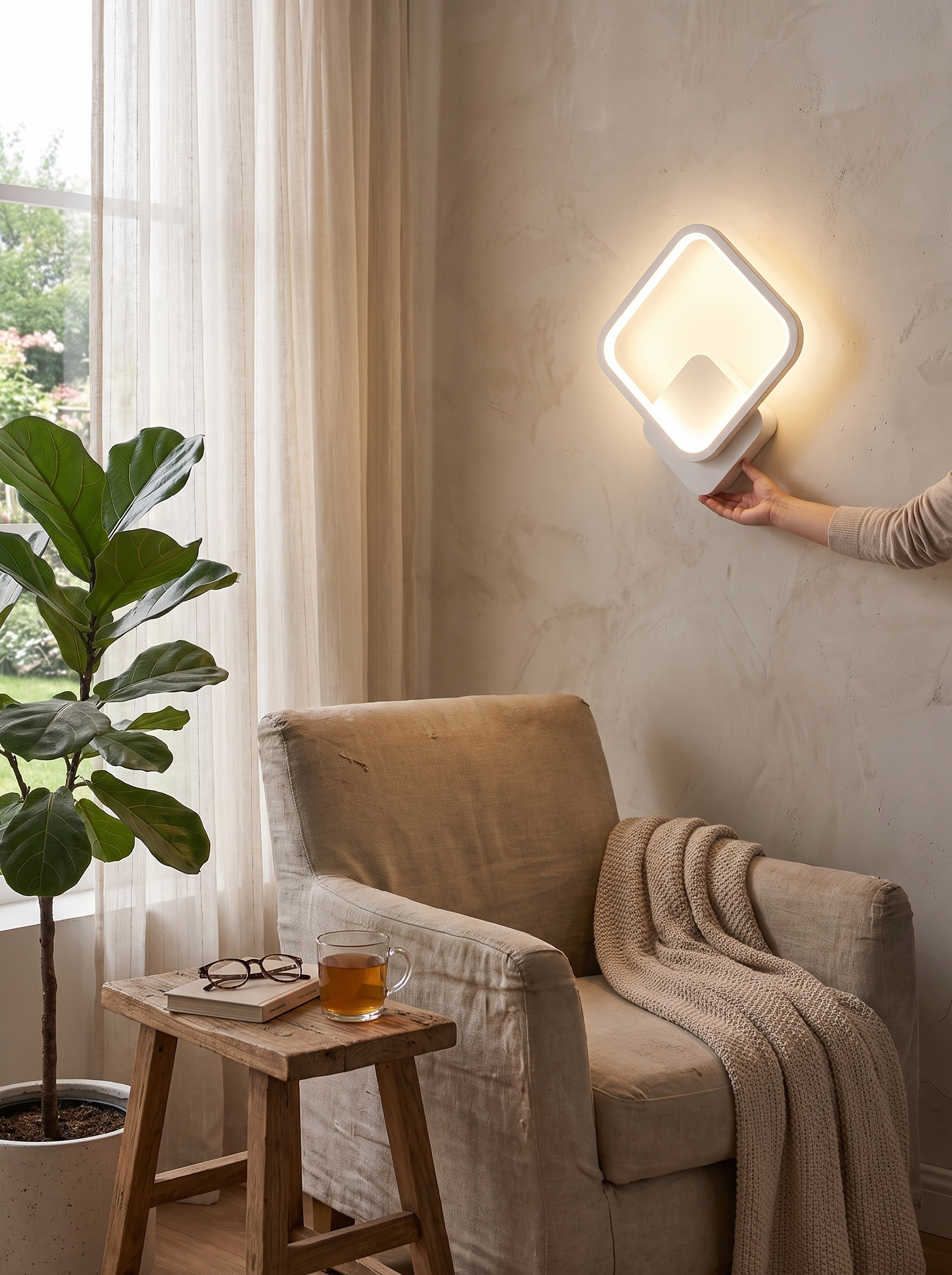 Modern Square LED Wall Lamp lifestyle image