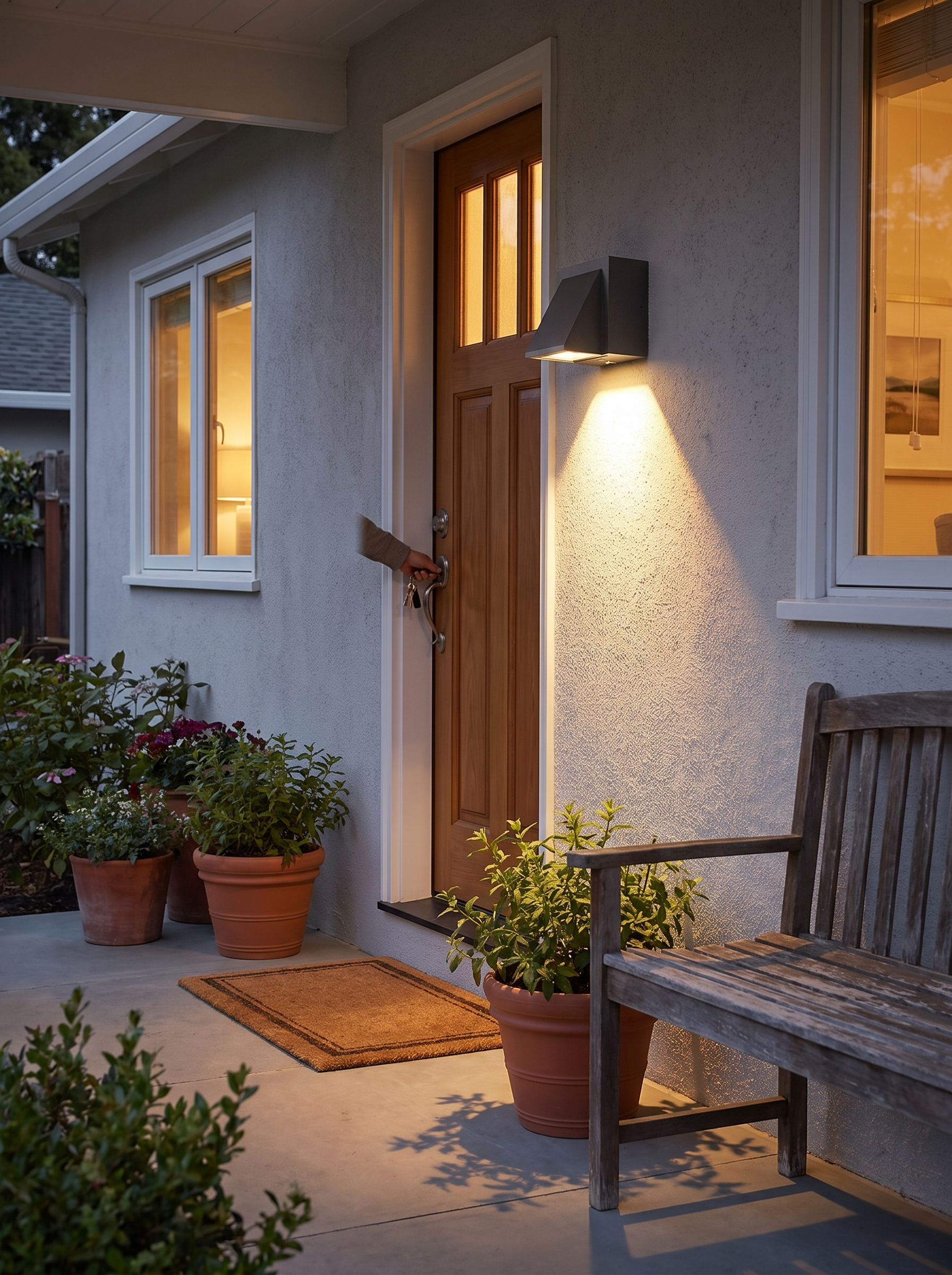 Modern LED Outdoor Wall Light lifestyle image