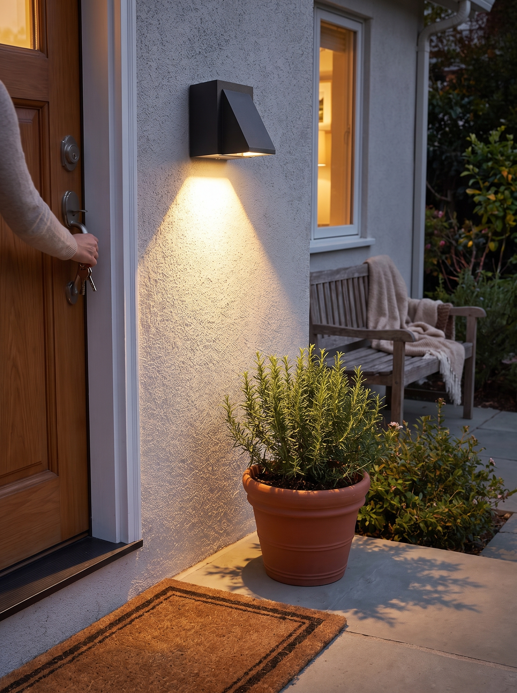 Modern LED Outdoor Wall Light lifestyle image