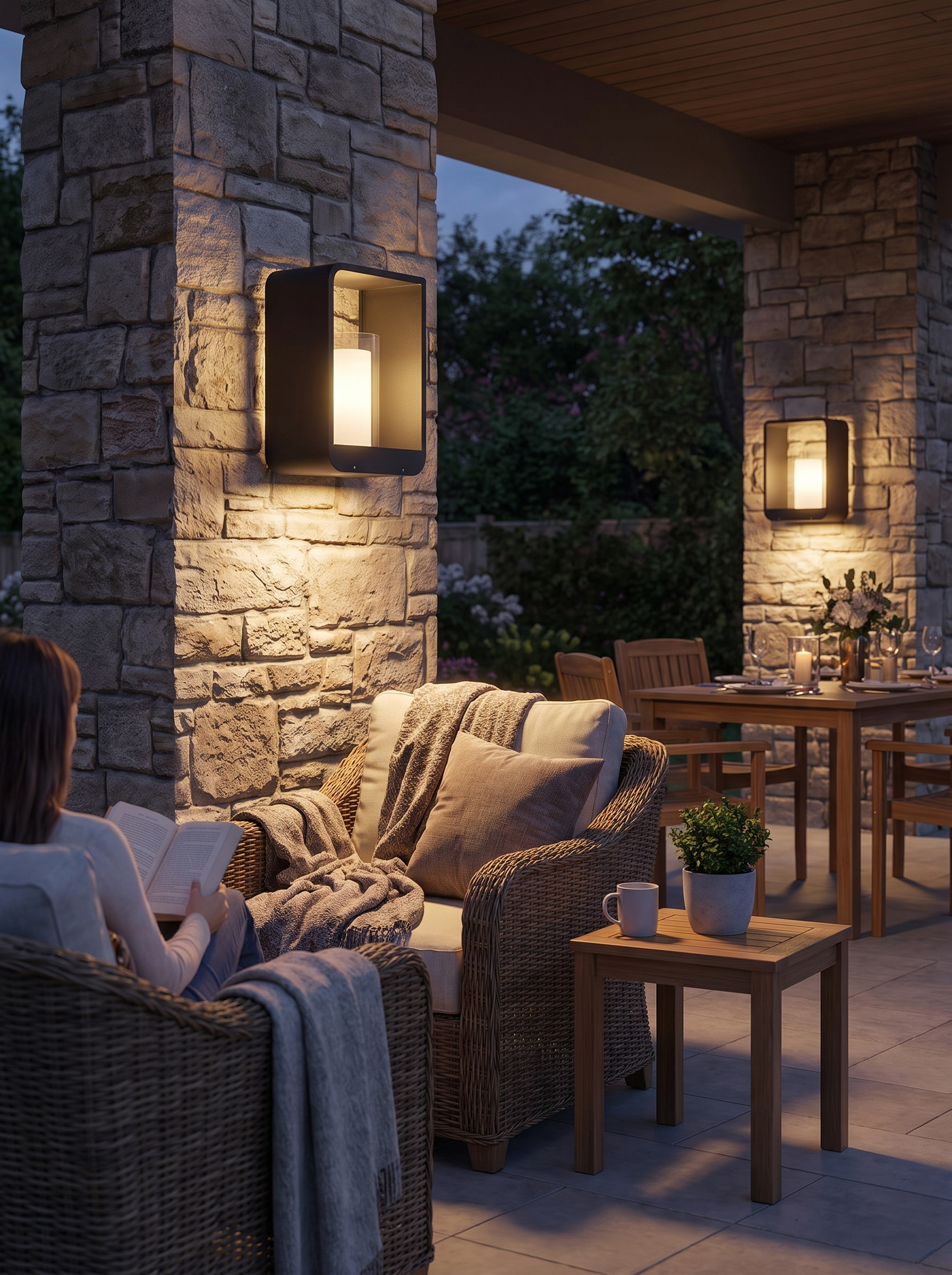 Modern Square Outdoor LED Light lifestyle image