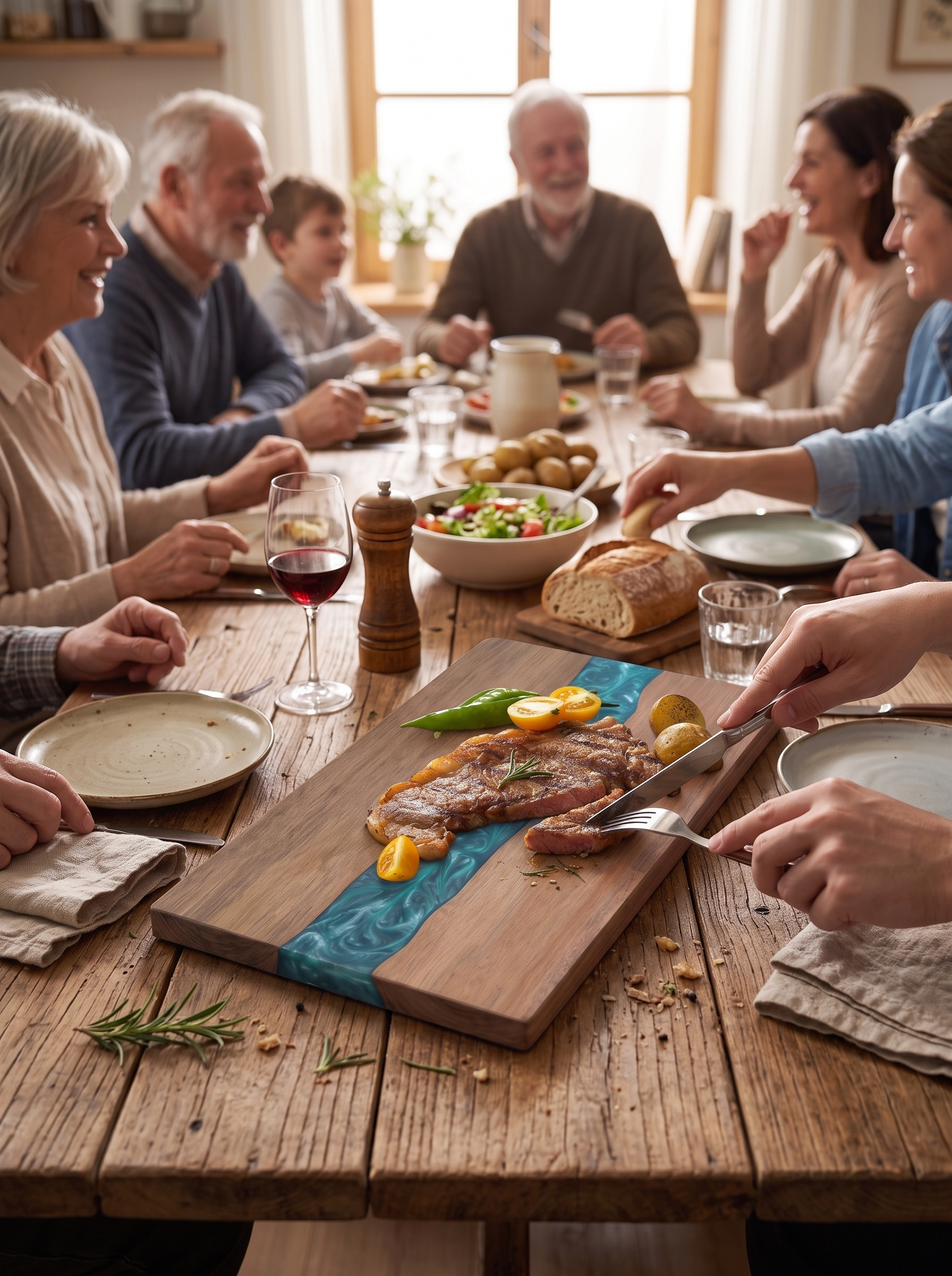Resin River Cutting Board lifestyle image