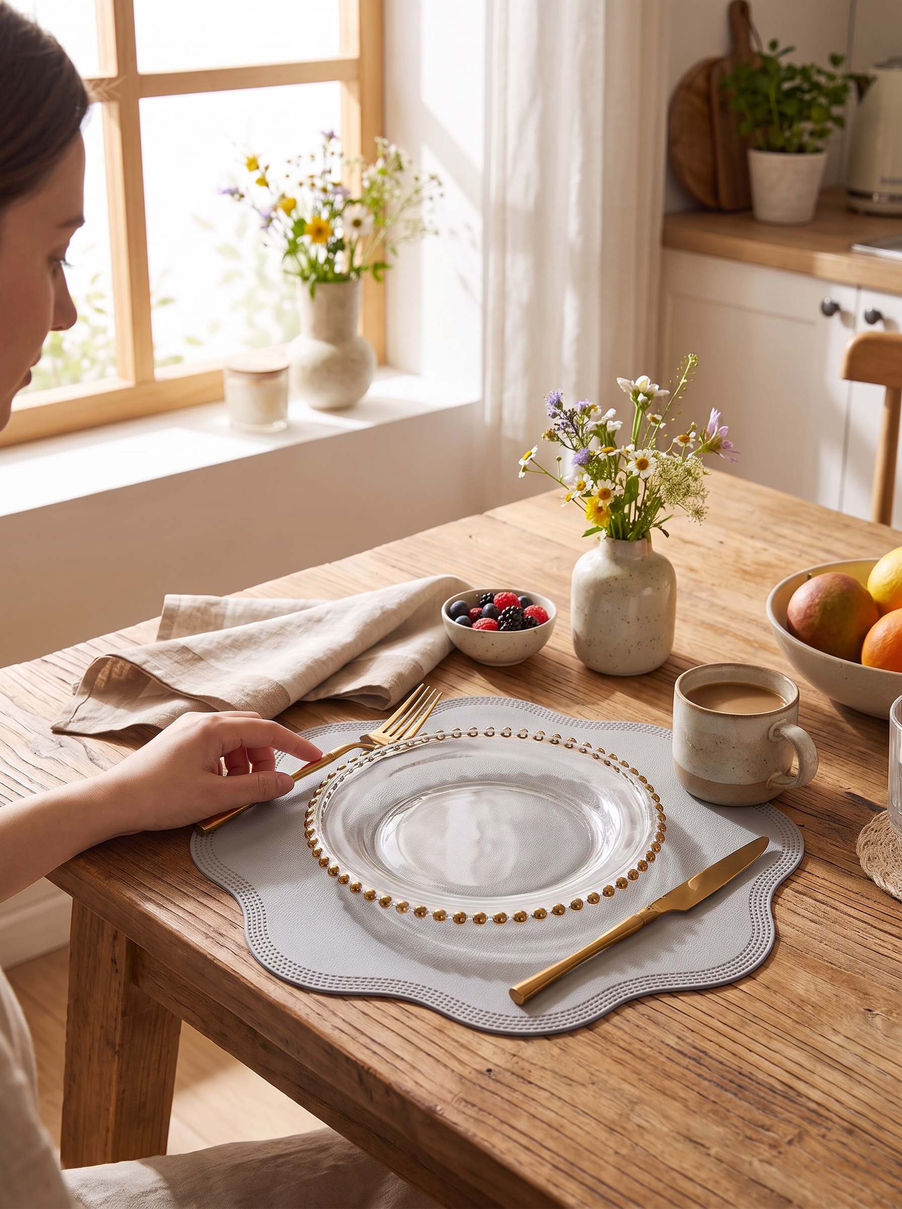 FloraMat Faux Leather Placemats lifestyle image
