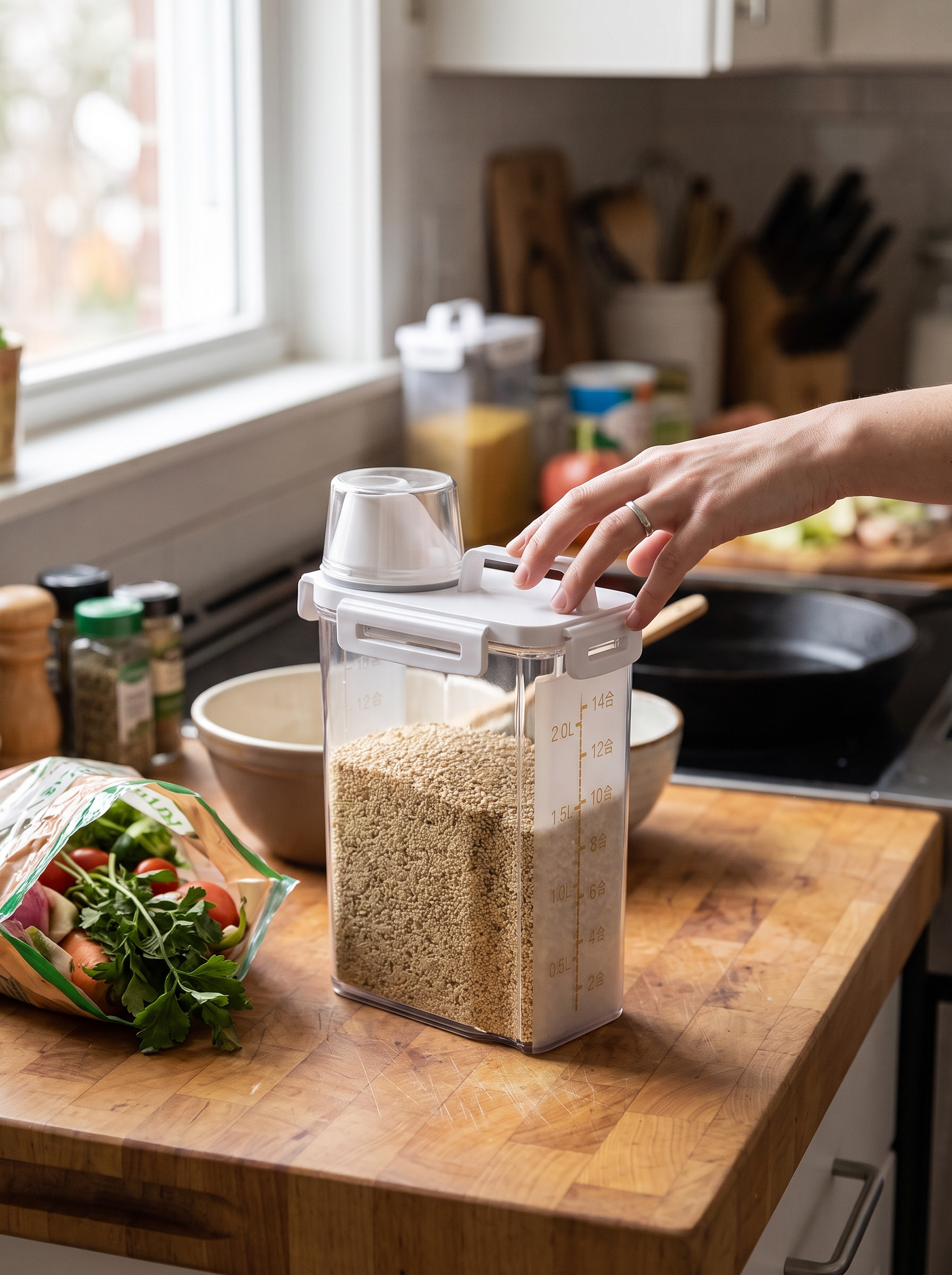 Airtight Grain Storage Container lifestyle image