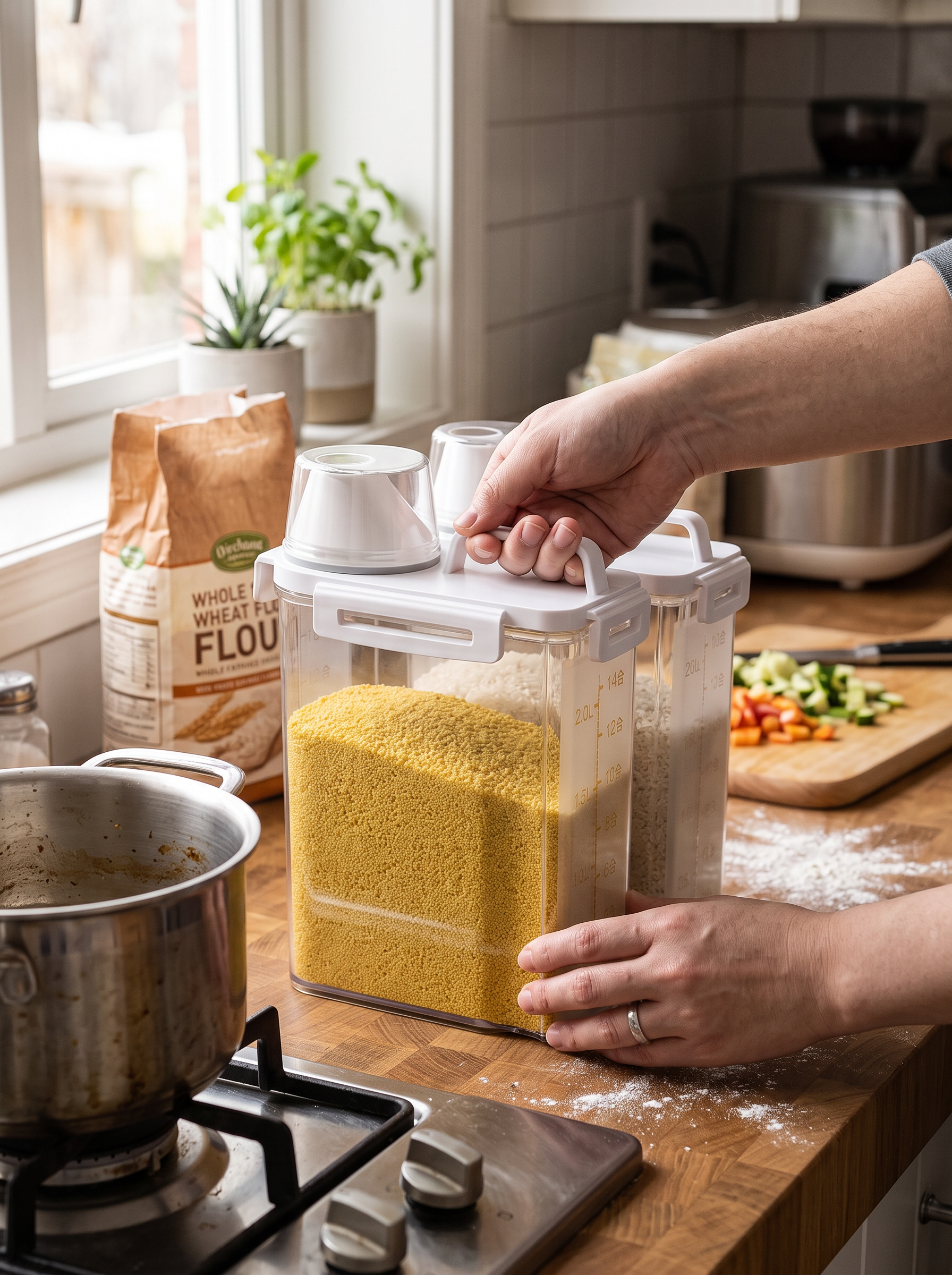 Airtight Grain Storage Container lifestyle image