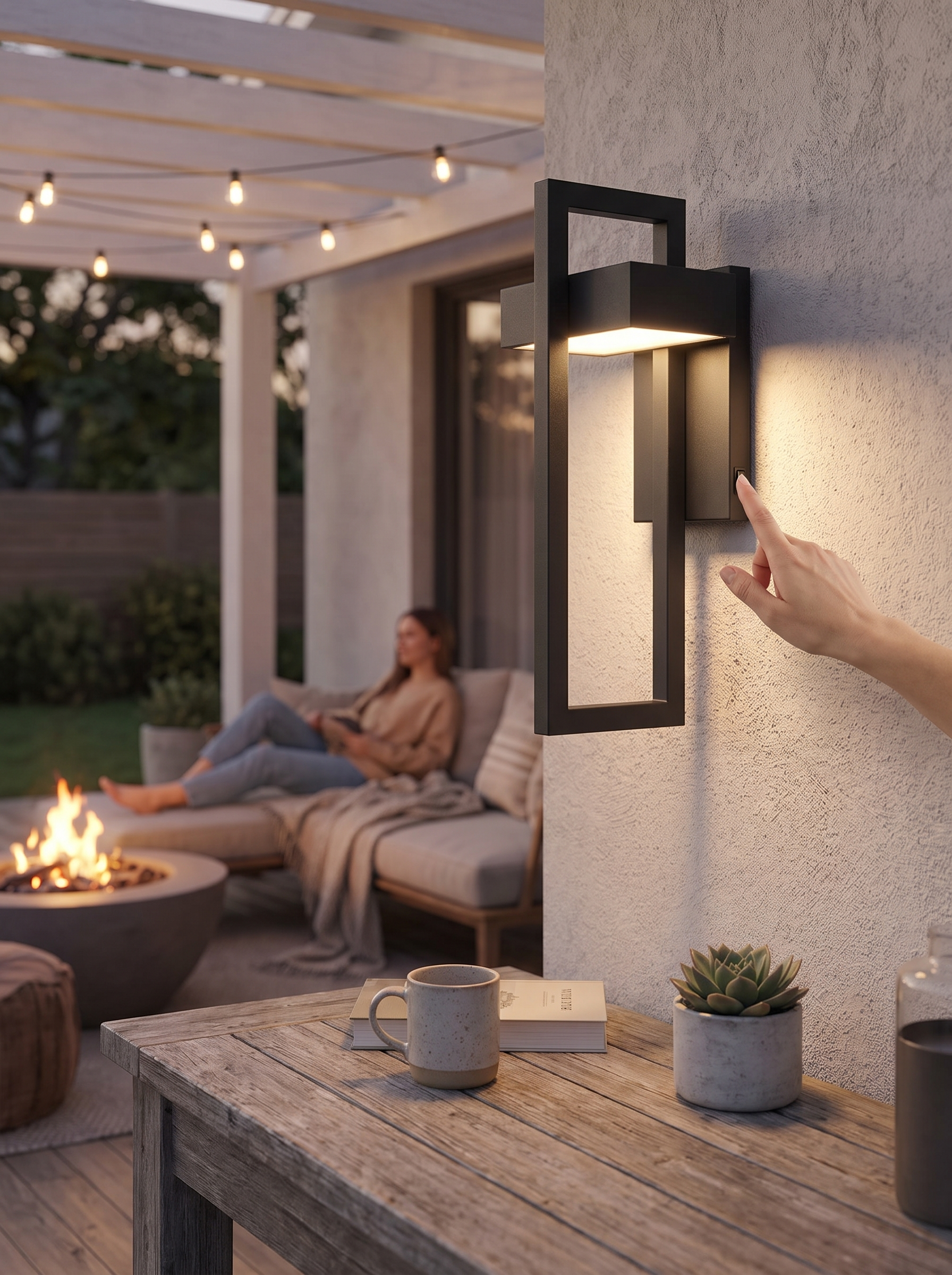 Nordic Aluminium Outdoor Wall Light lifestyle image