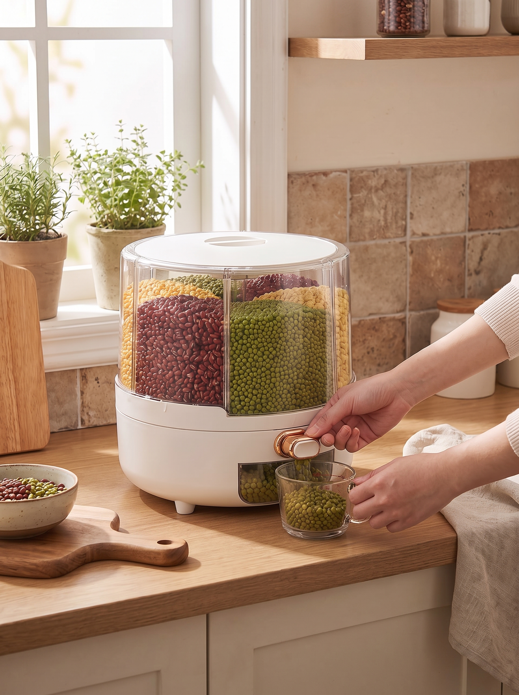 Rotating Airtight Food Storage Container lifestyle image