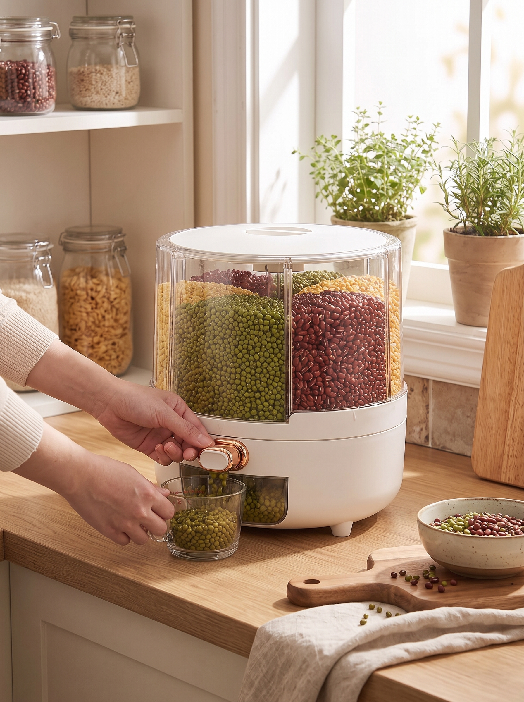 Rotating Airtight Food Storage Container lifestyle image