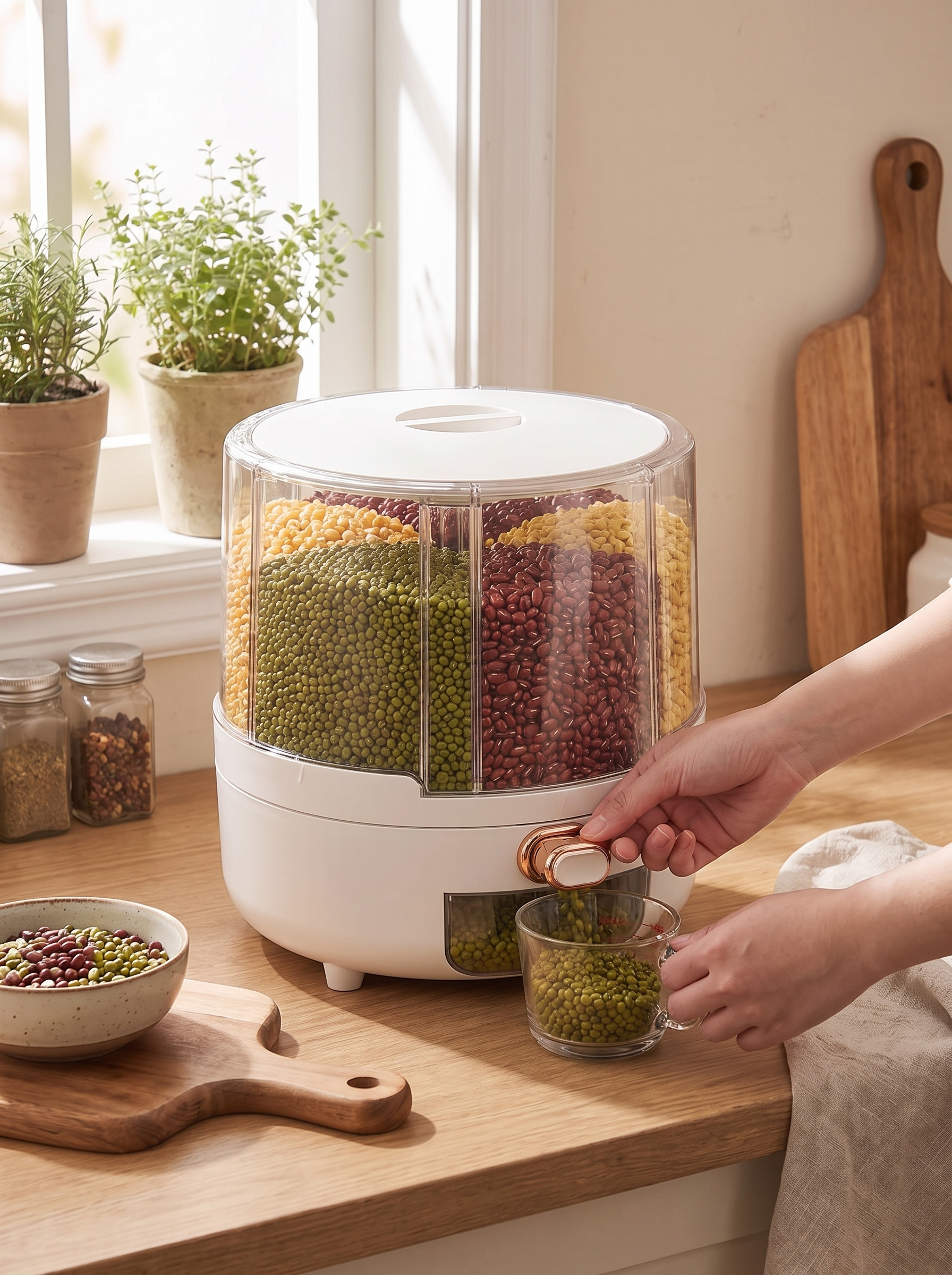 Rotating Airtight Food Storage Container lifestyle image