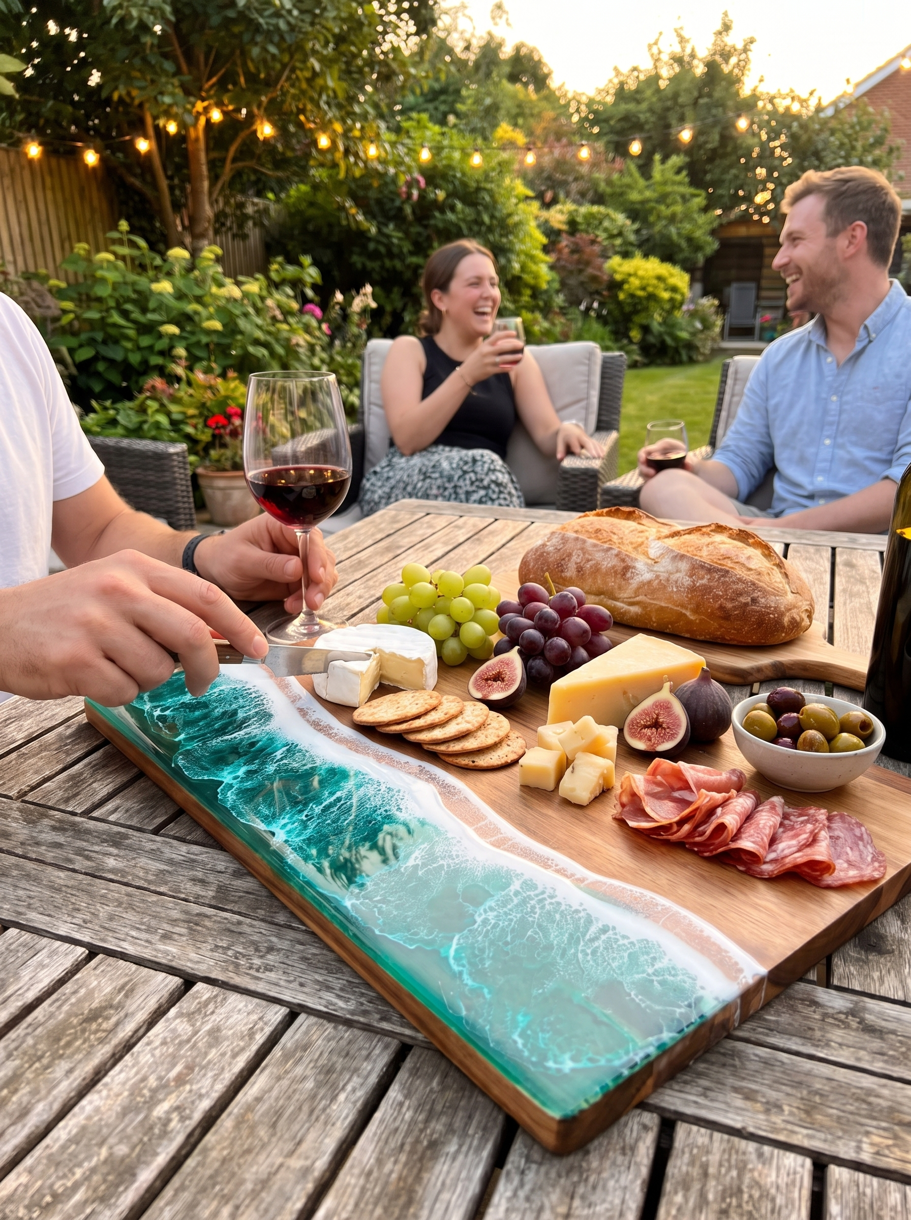 Wave Resin Cutting Board lifestyle image