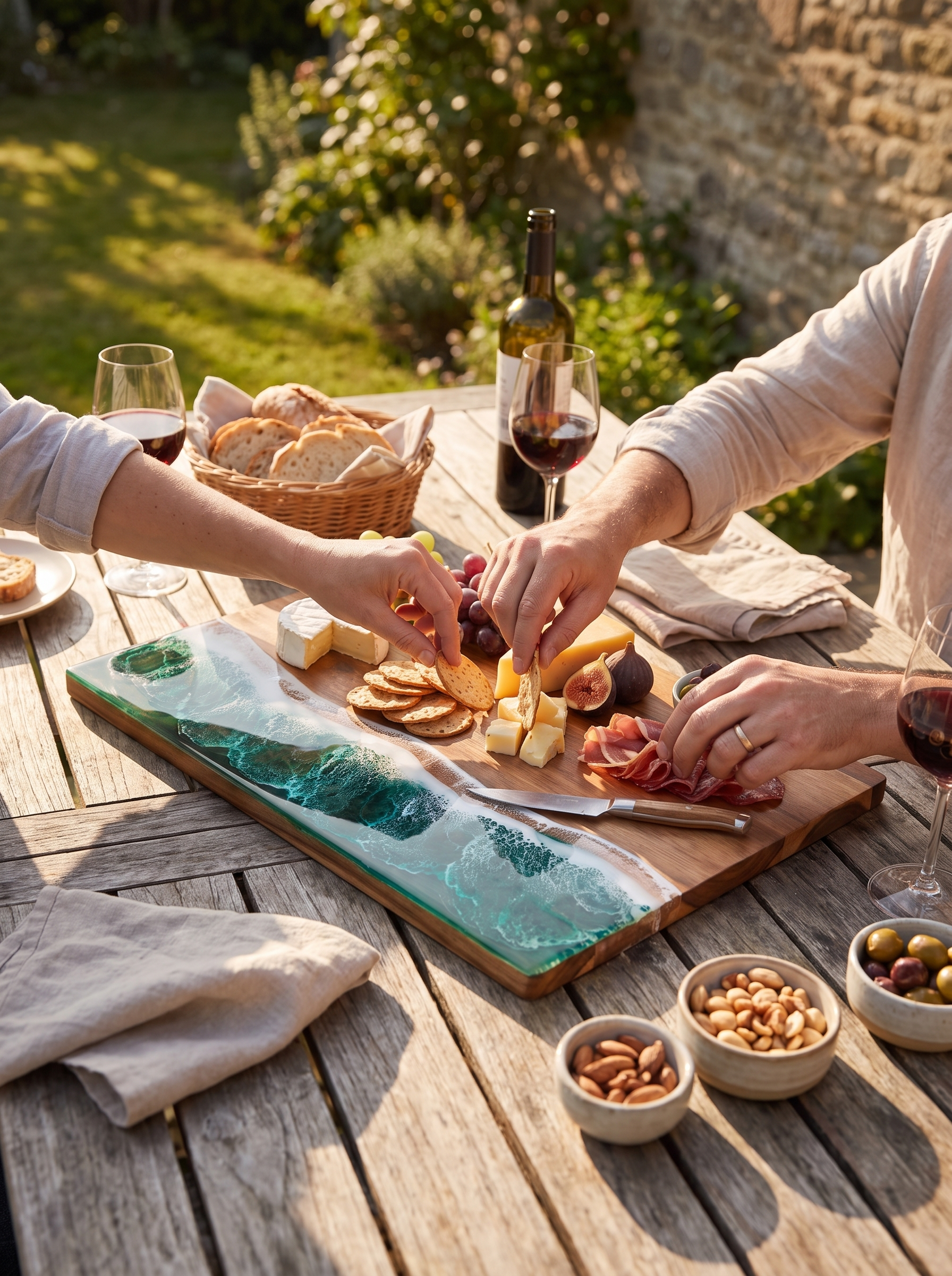 Wave Resin Cutting Board lifestyle image