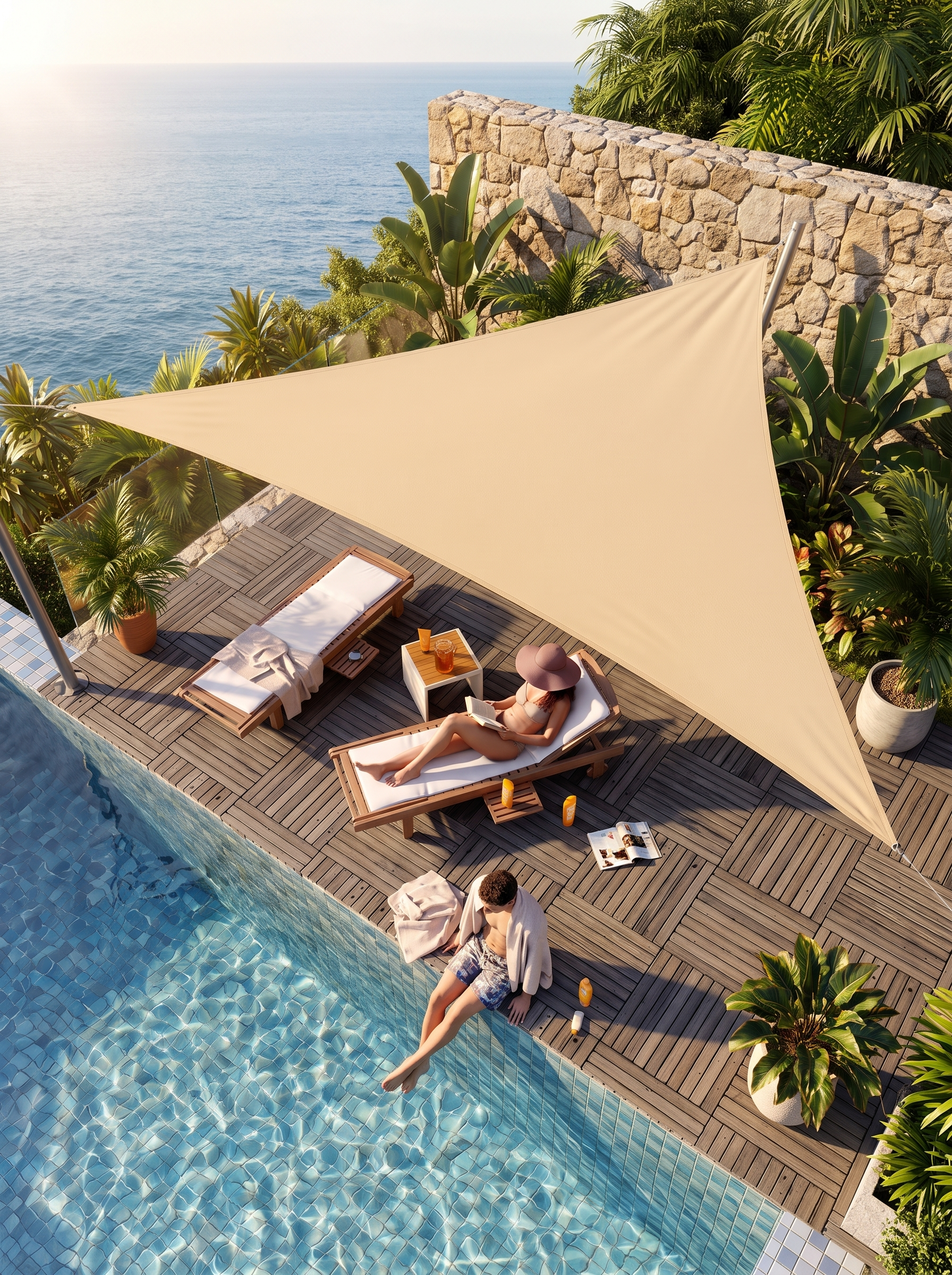 TriBlocker Shade Sail lifestyle image