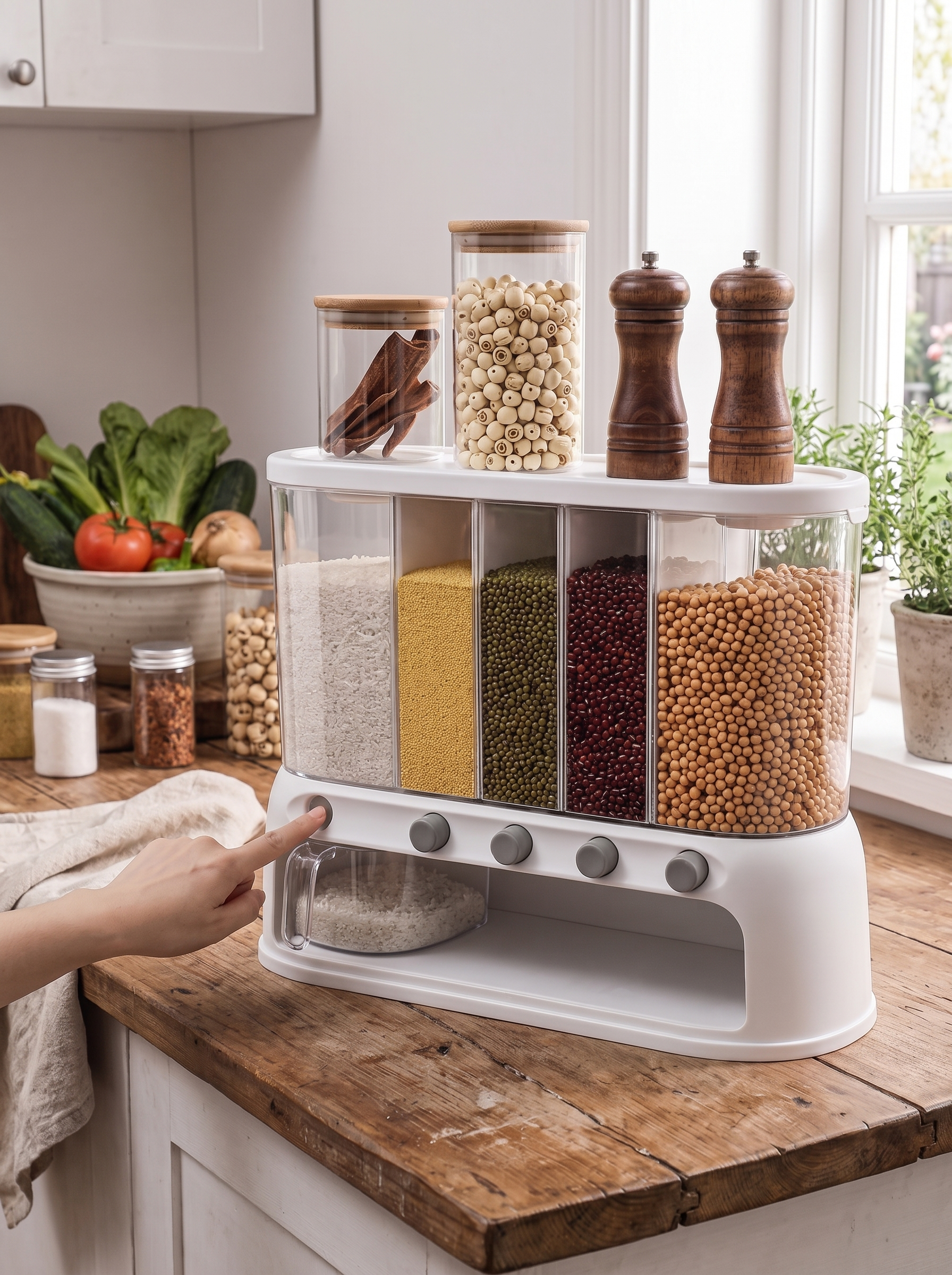 Multi-Compartment Grain Storage Container lifestyle image