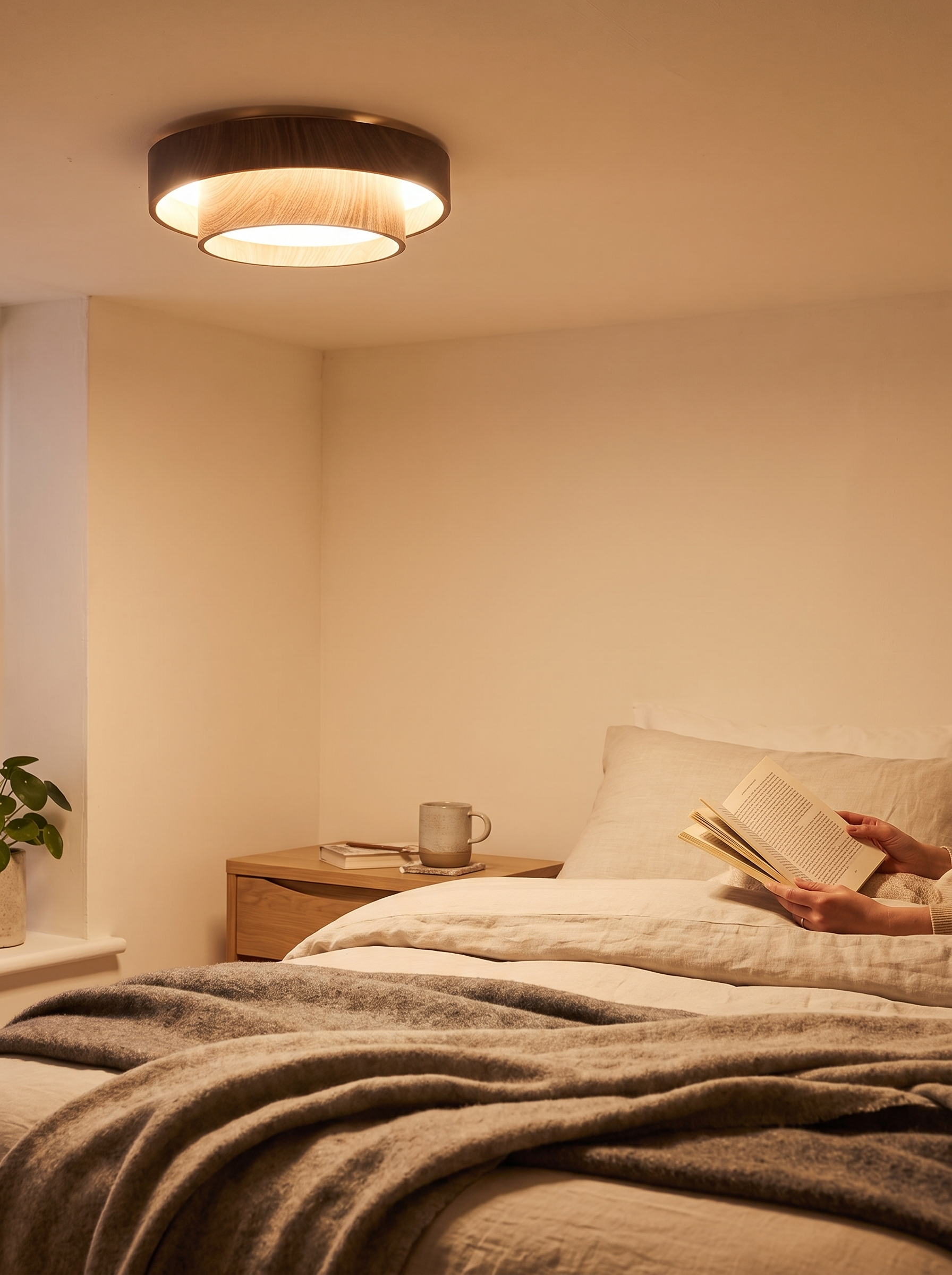 Vaako Walnut Ceiling Lamp lifestyle image