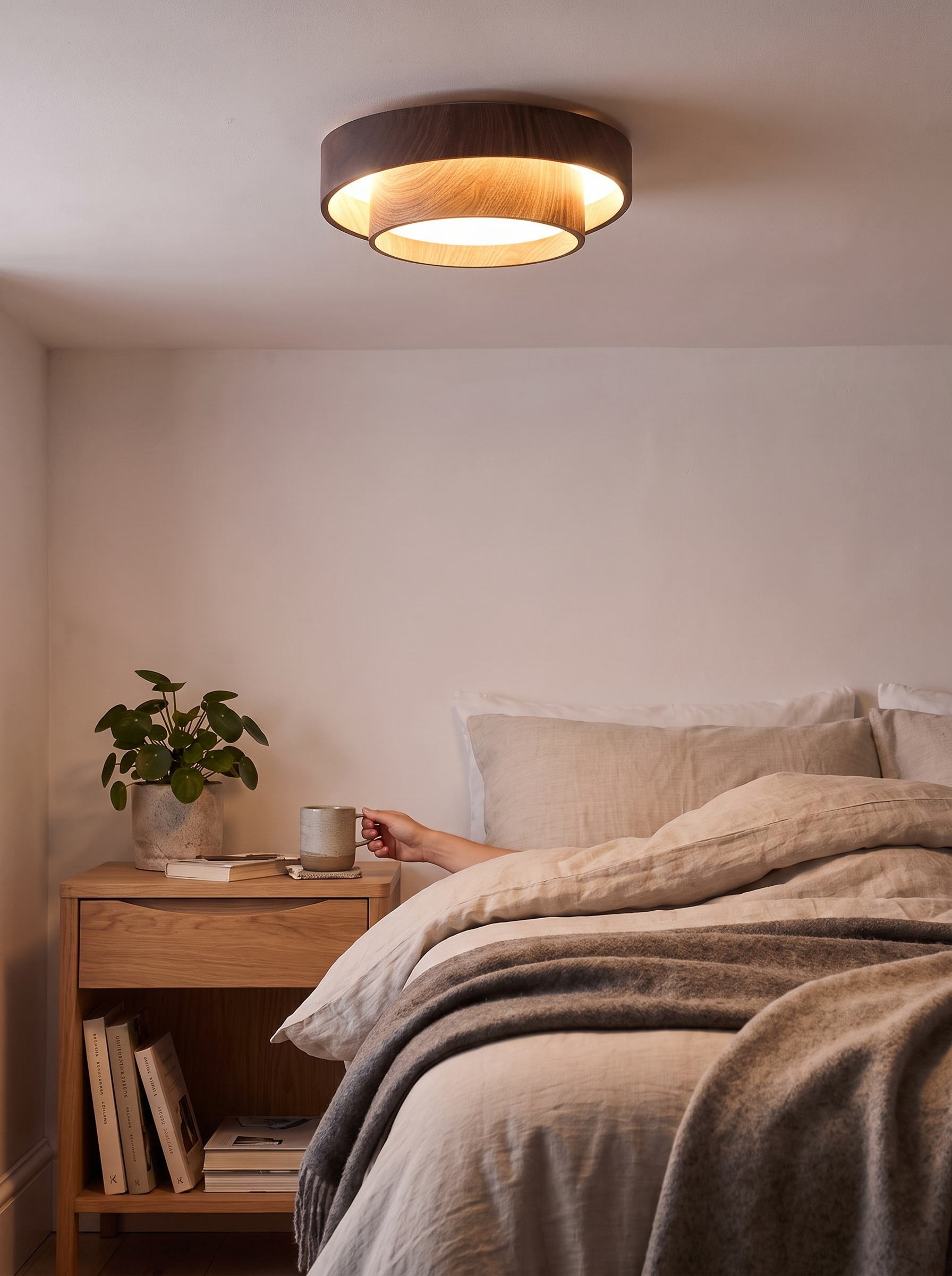 Vaako Walnut Ceiling Lamp lifestyle image